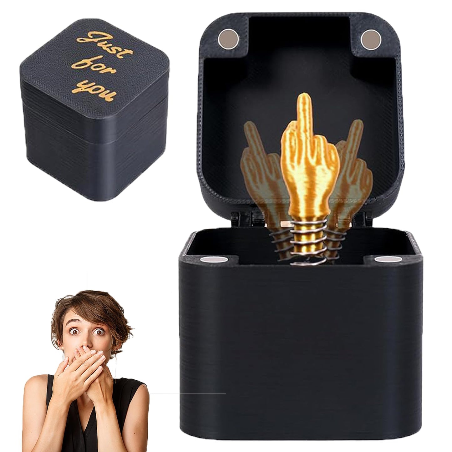 ZhurongGod Middle Finger in a Box – Funny 3D Printed Prank Gift for Adults
