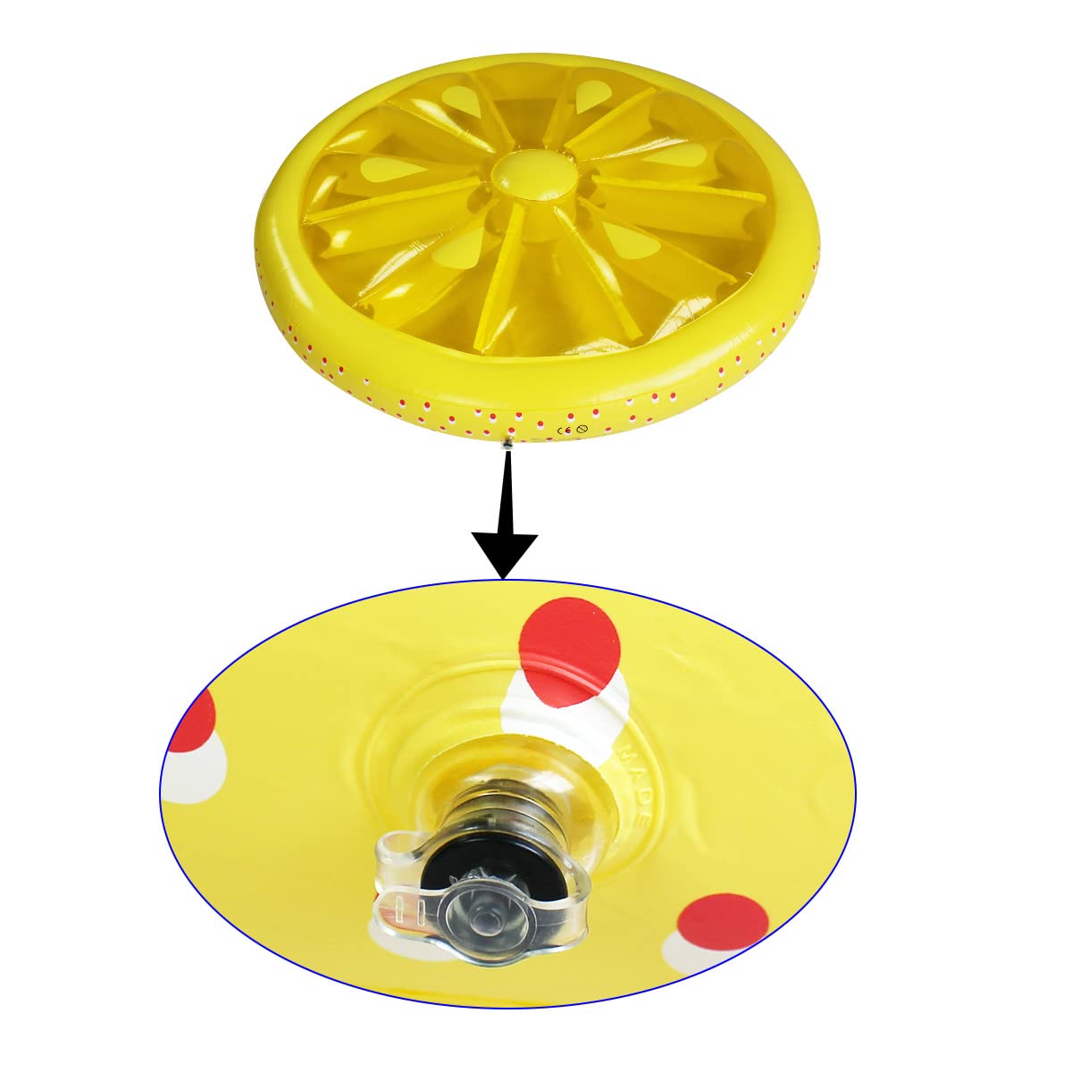 ZHUYNXIR Lemon Pool Float 63-Inch – Large Inflatable Pool Raft for Adults & Kids