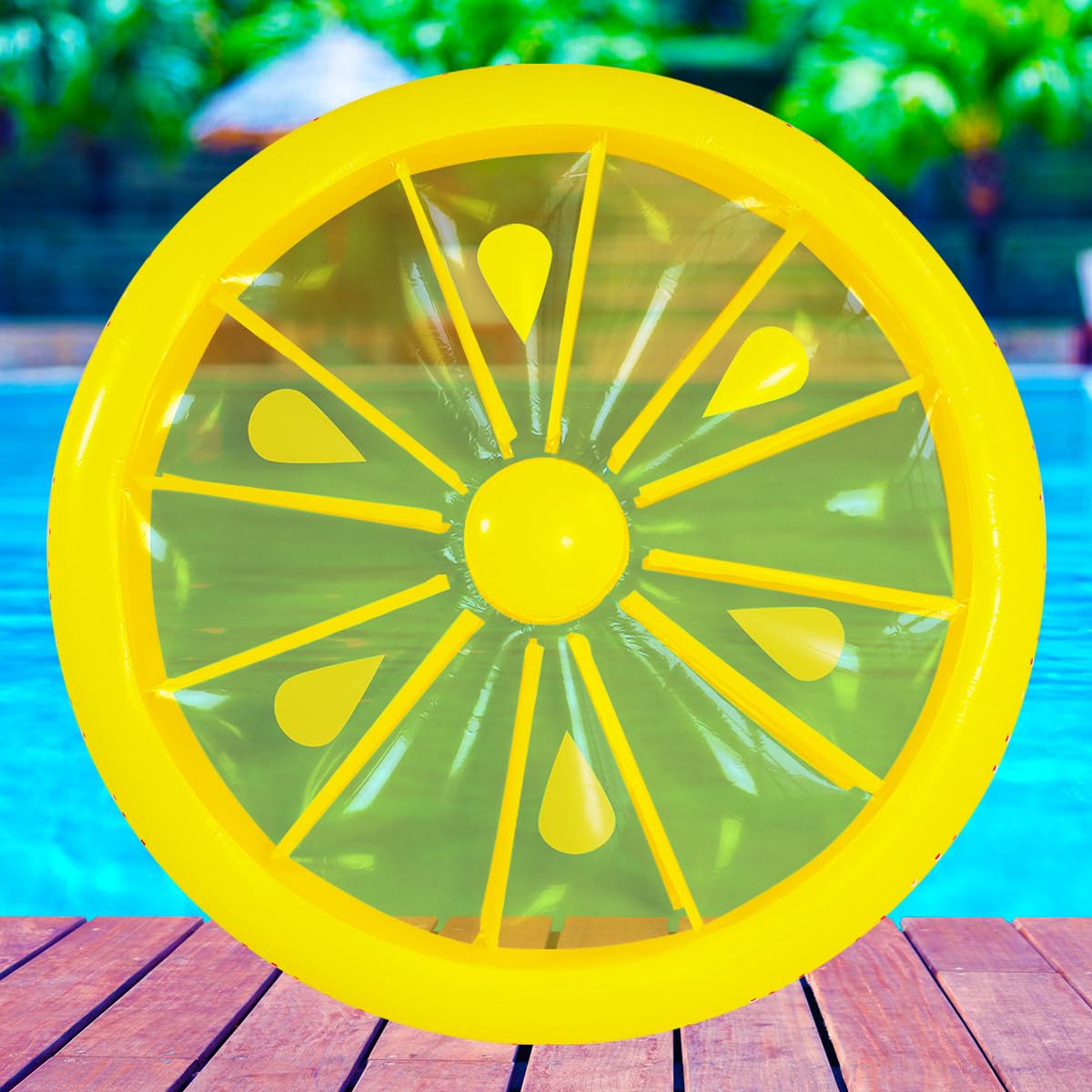 ZHUYNXIR Lemon Pool Float 63-Inch – Large Inflatable Pool Raft for Adults & Kids