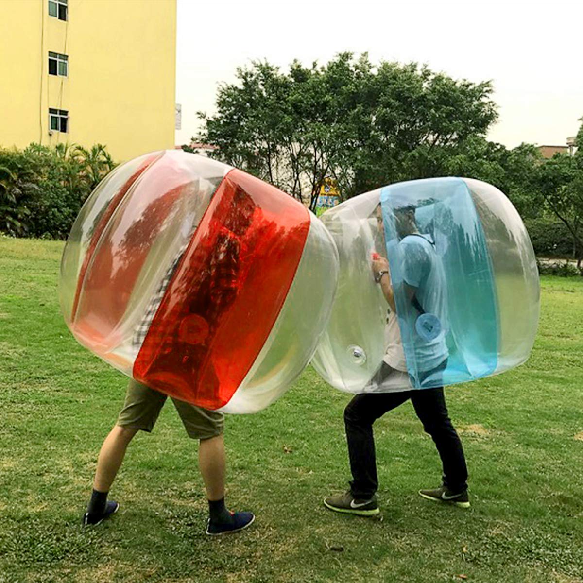 ZHUYNXIR 2 PC Sumo Ball 48in – Wearable Inflatable Bumper Ball for Kids & Adults (Blue/Red)