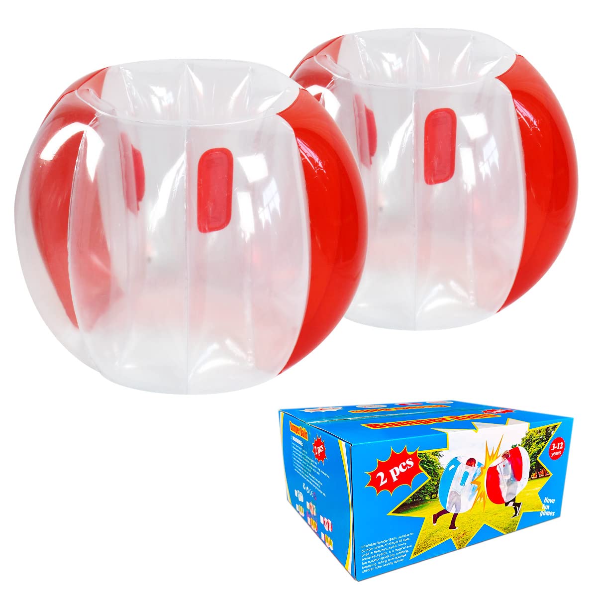ZHUYNXIR 2 Pack Sumo Balls for Kids – Wearable Bumper Bounce Toys (36 inch)