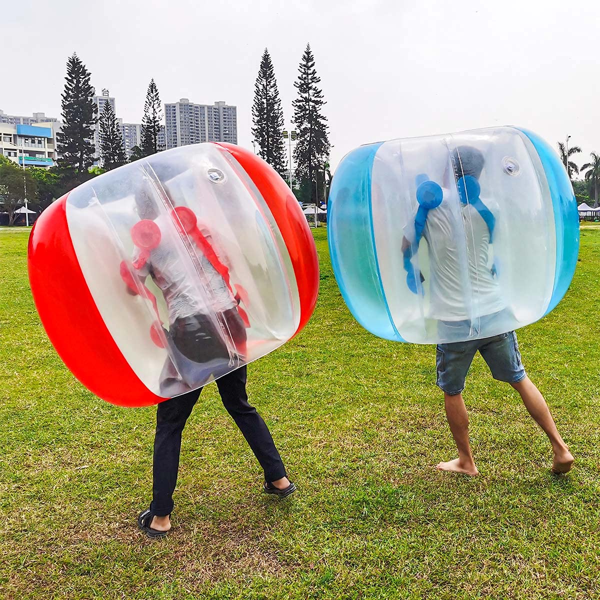 ZHUYNXIR 2 PC Sumo Ball 48in – Wearable Inflatable Bumper Ball for Kids & Adults (Blue/Red)