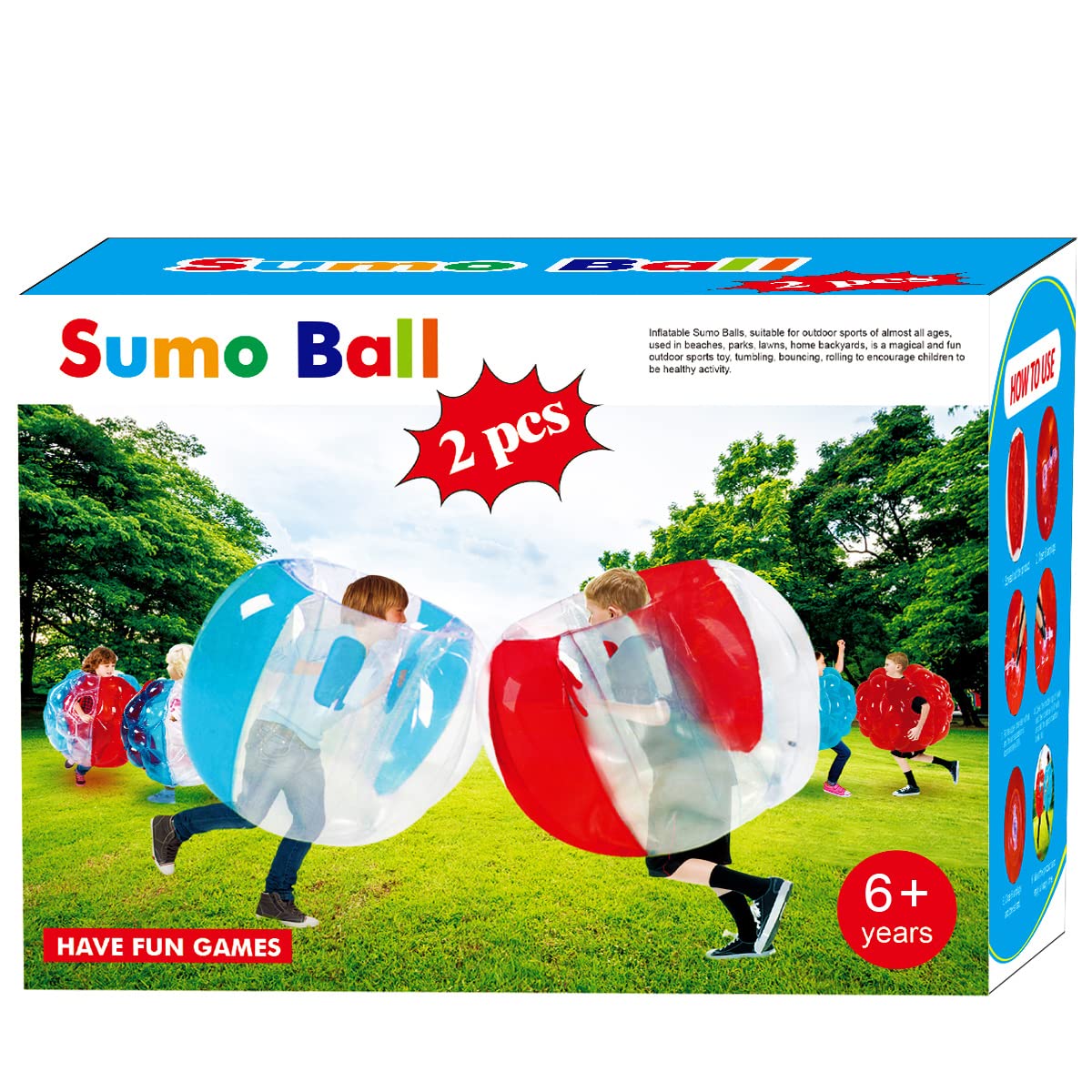 ZHUYNXIR 2 Pack Sumo Ball for Kids — Wearable Outdoor Bumper Balls (3+)
