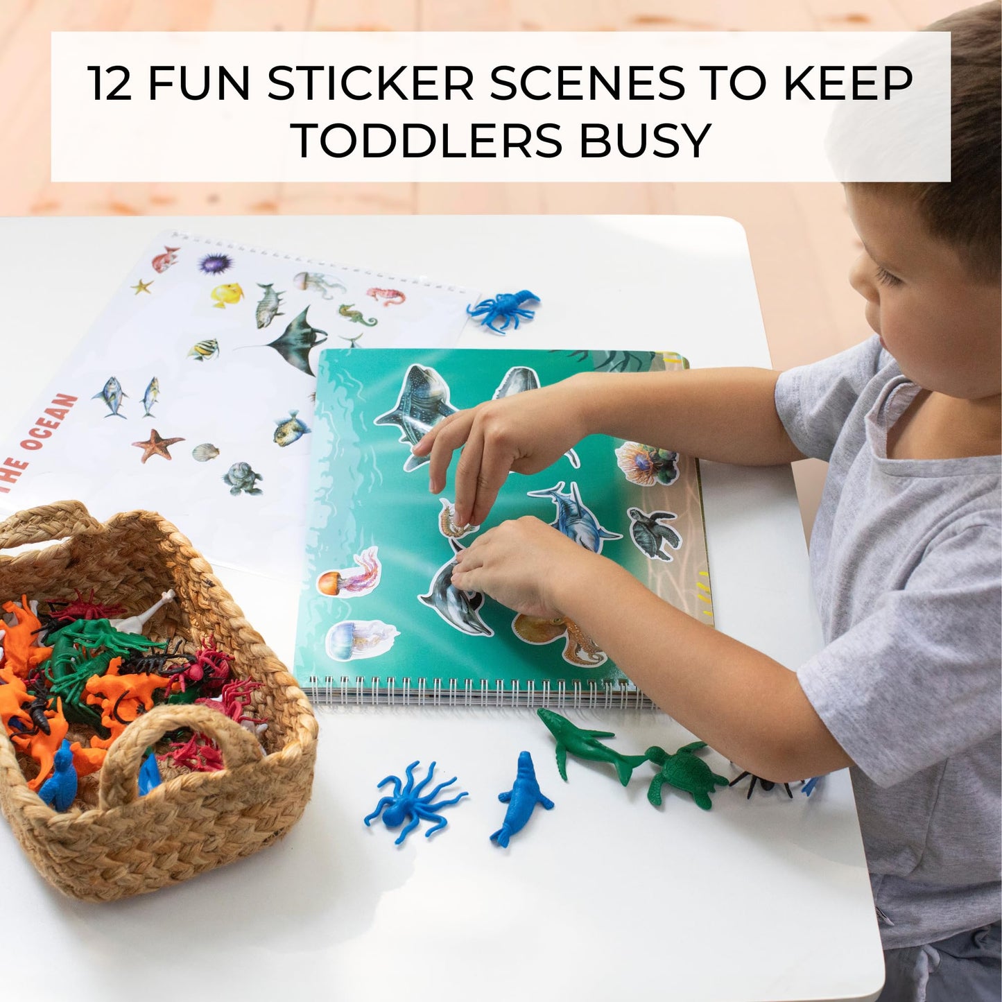 ZICOTO Fun Sticker Book for Toddlers (2-4) | 12 Habitats & 250+ Stickers
