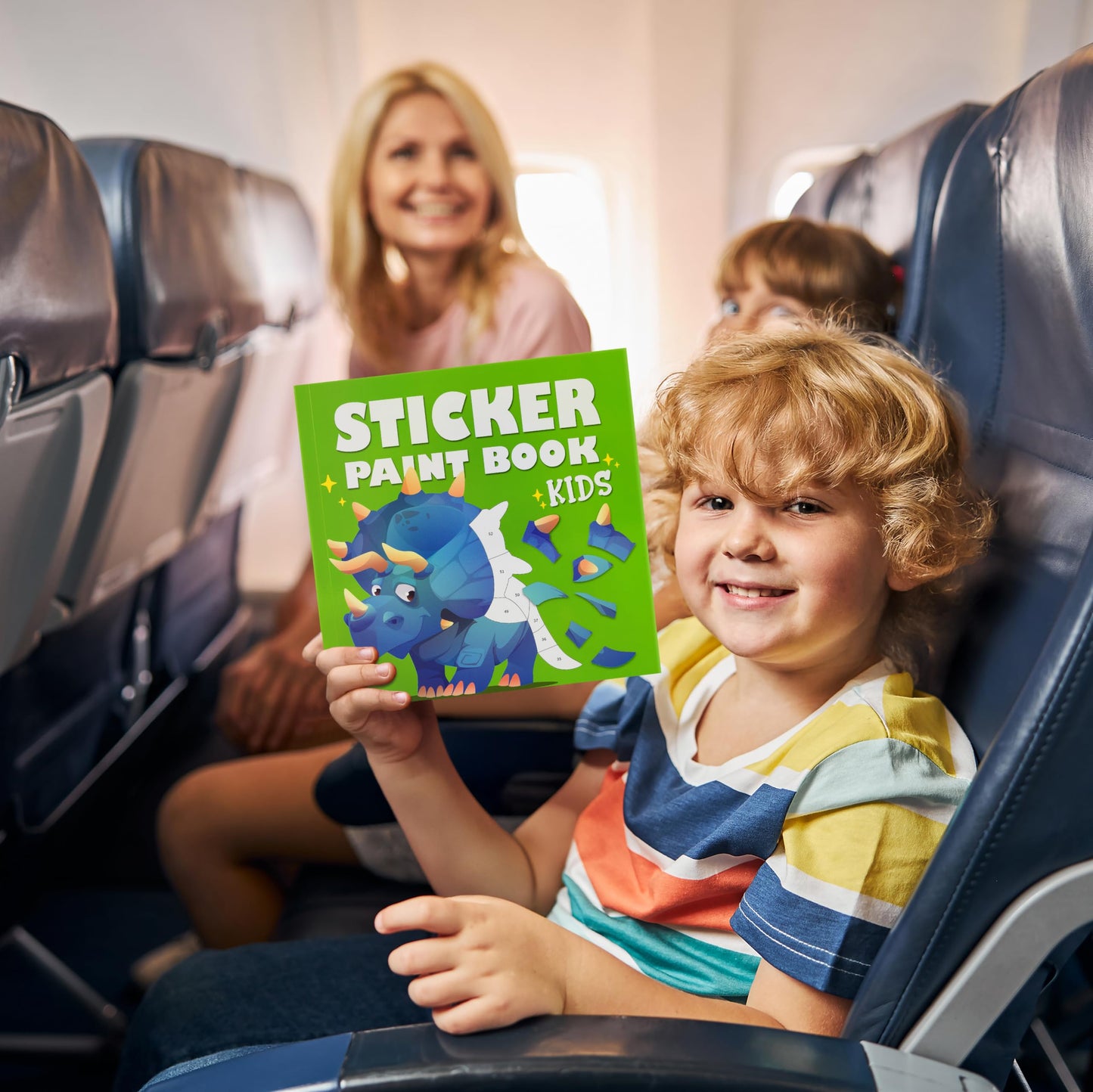 ZICOTO Paint by Stickers Book Set for Kids – 2 Creative Sticker Books (Dinosaurs & Vehicles)