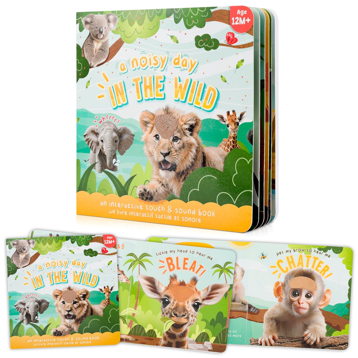 ZICOTO Fun Touch & Feel Sound Book for Babies and Toddlers — Farm Animal Sounds (12-18 Months)