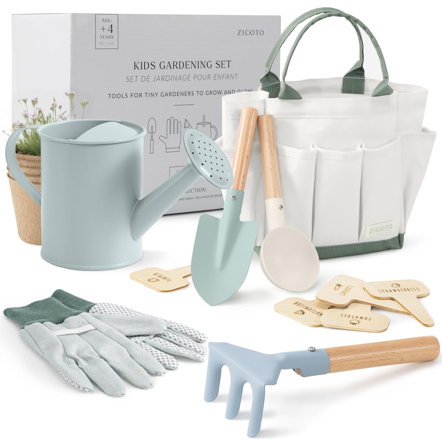 ZICOTO The Ultimate Kids Gardening Set — Safe, Fun Tools for Ages 4+