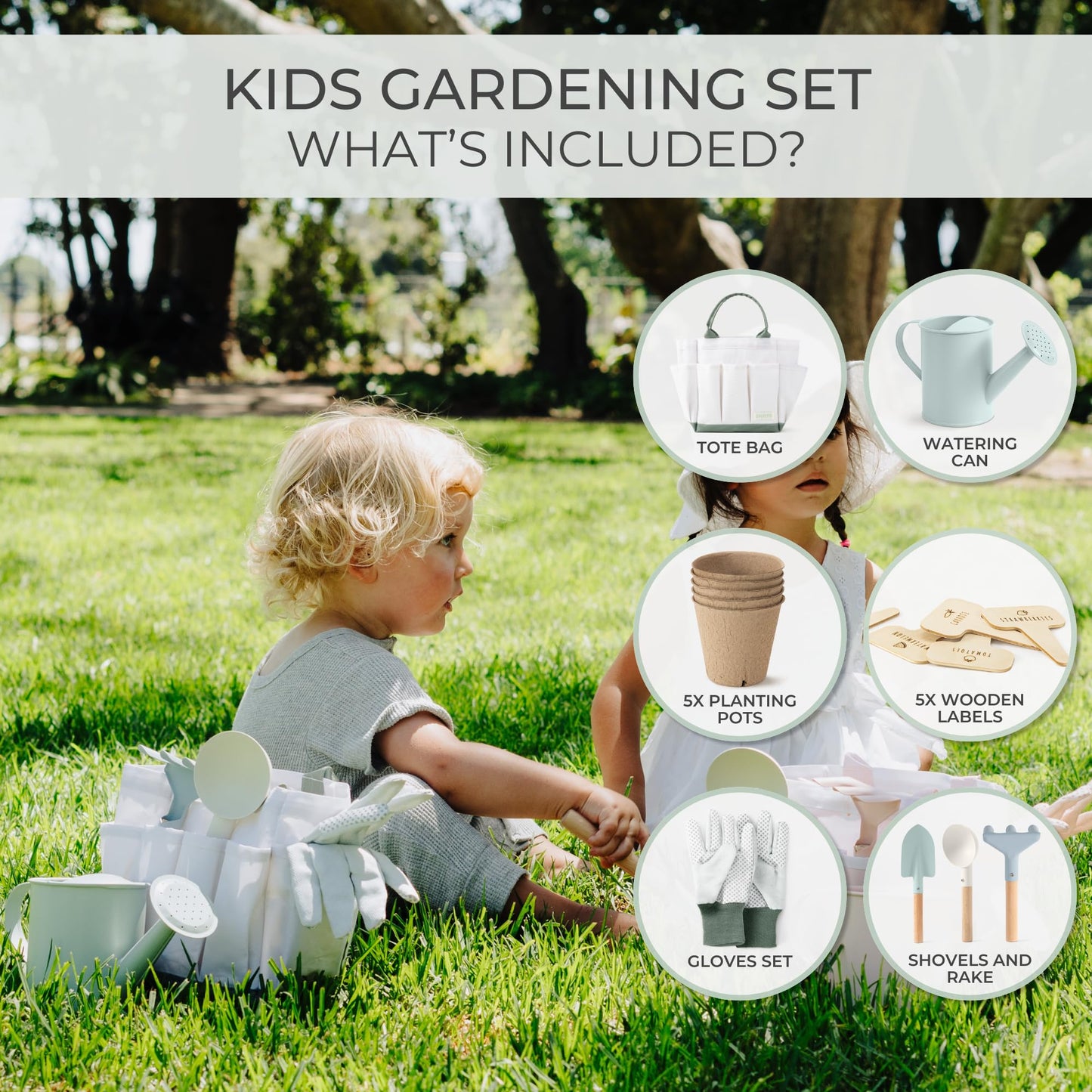 ZICOTO The Ultimate Kids Gardening Set — Safe, Fun Tools for Ages 4+