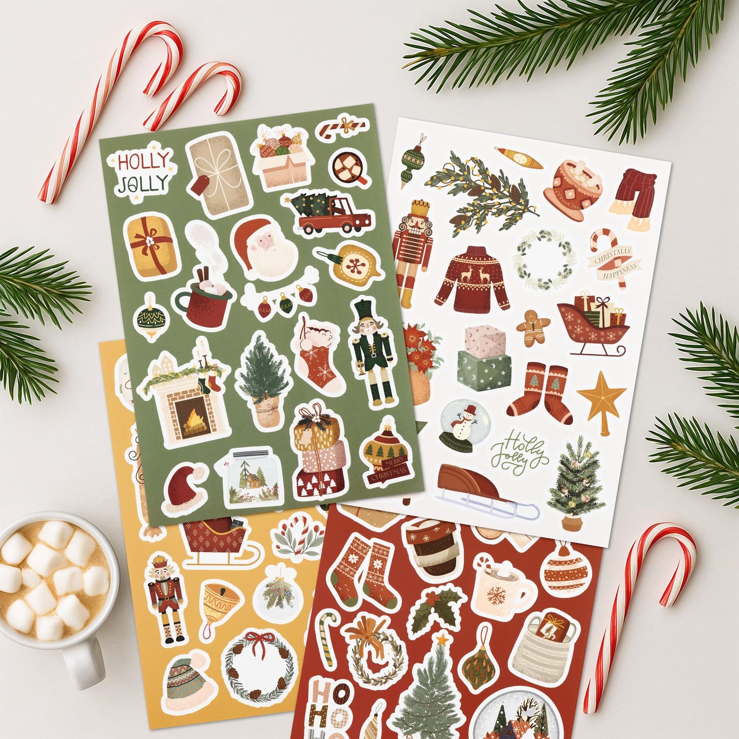 ZICOTO Fun Christmas Stickers for Kids — 400 Waterproof Holiday Sticker Set