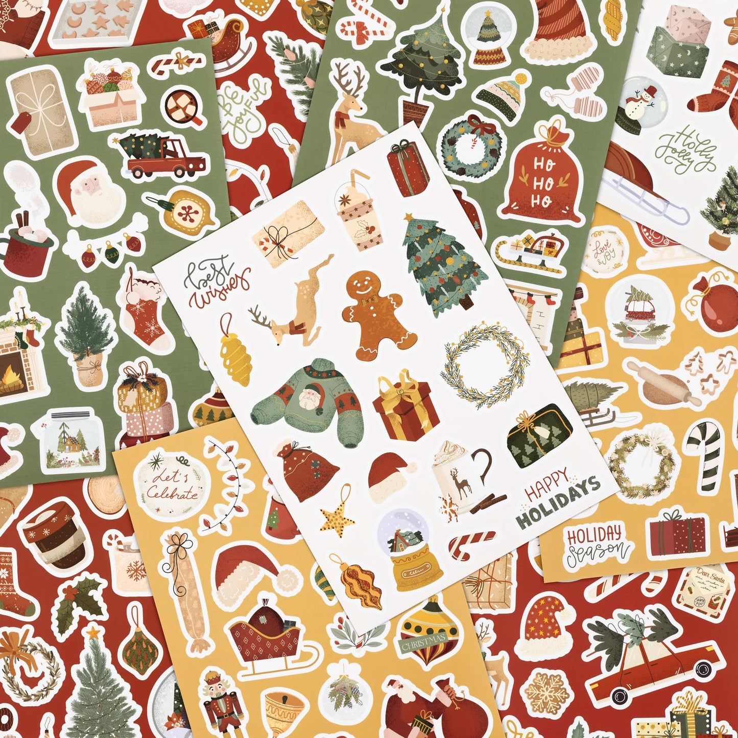 ZICOTO Fun Christmas Stickers for Kids — 400 Waterproof Holiday Sticker Set