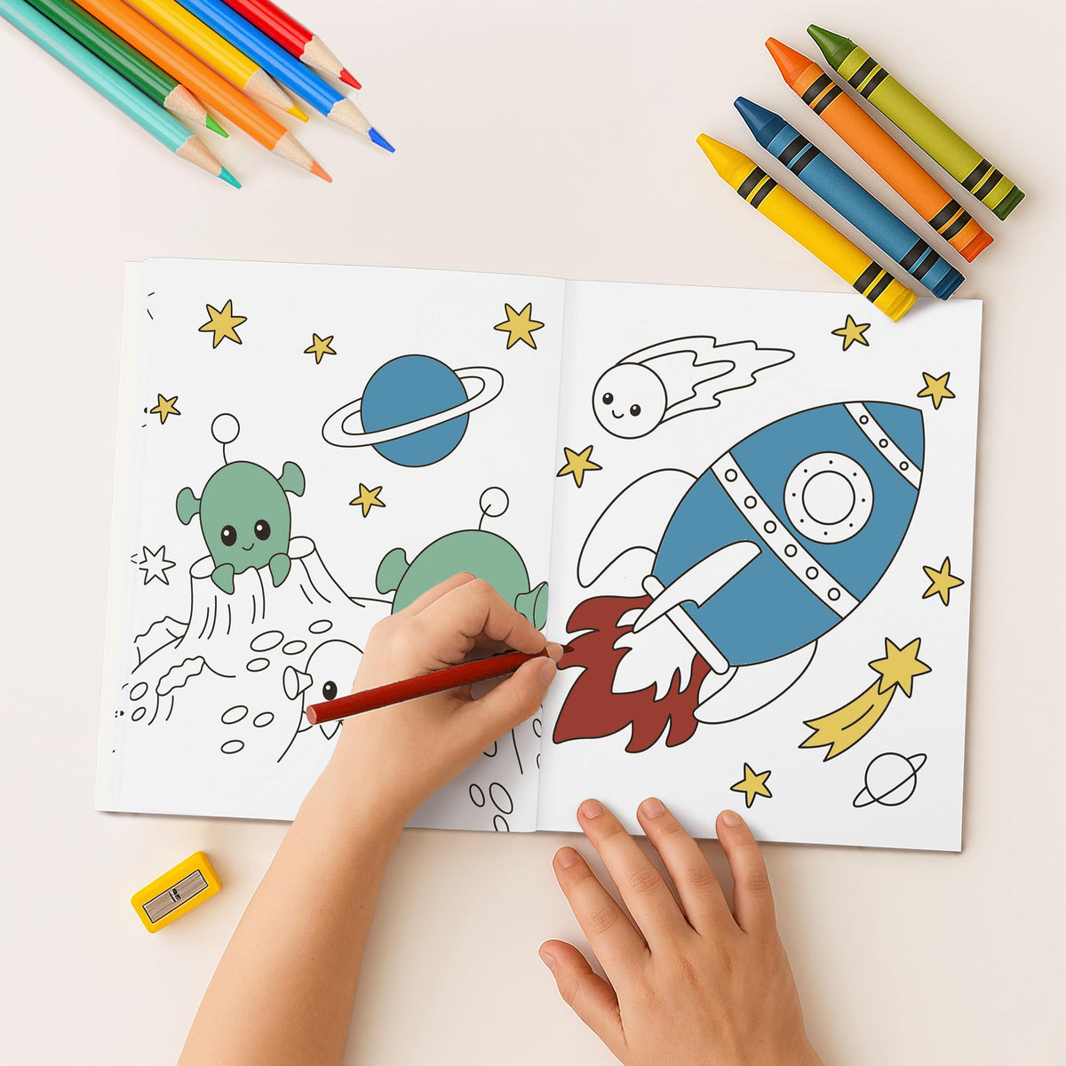 ZICOTO 3-in-1 Kids Coloring Book Set – Dinosaurs, Space & Trucks for Boys Aged 4–8