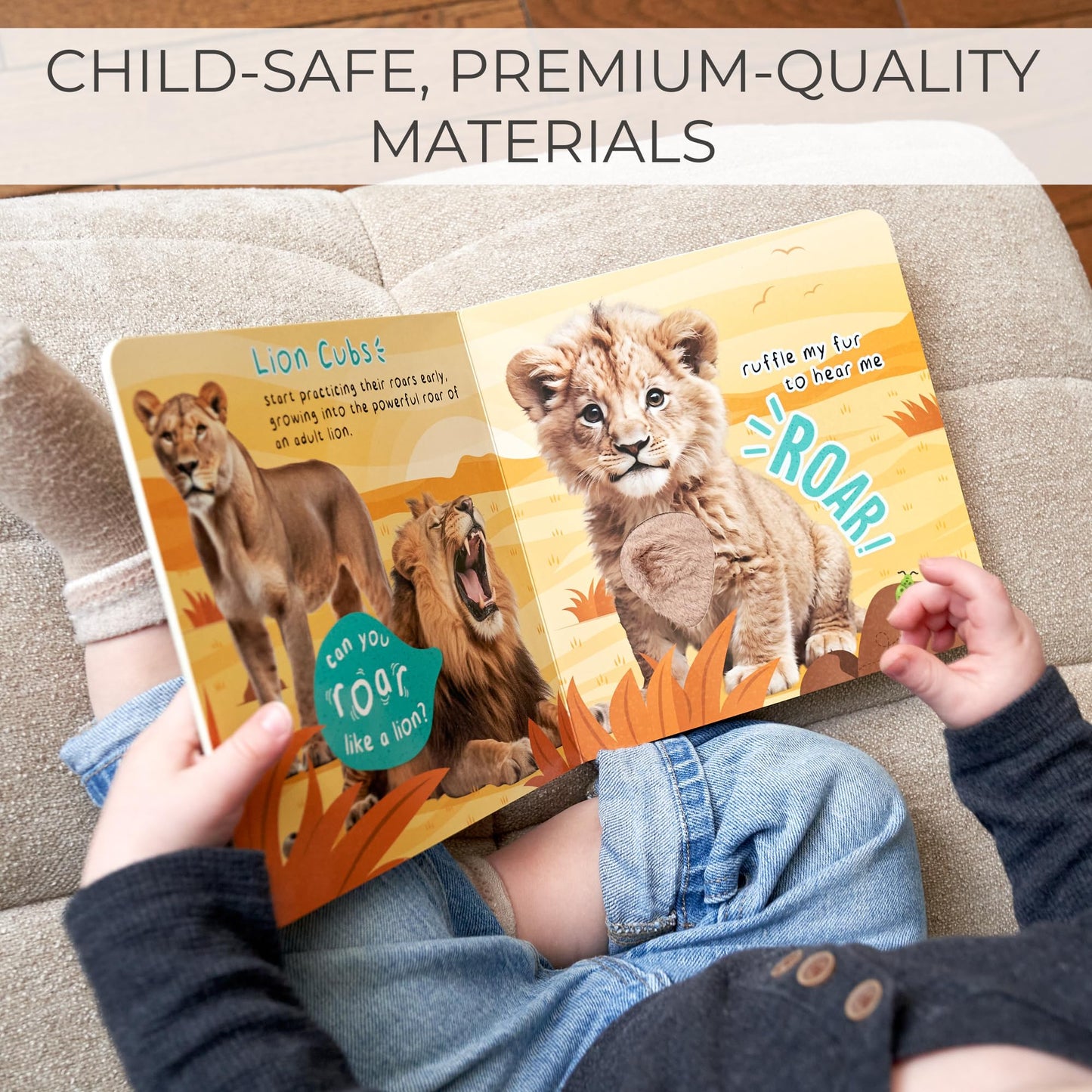 ZICOTO Fun Touch & Feel Sound Book for Babies and Toddlers — Farm Animal Sounds (12-18 Months)