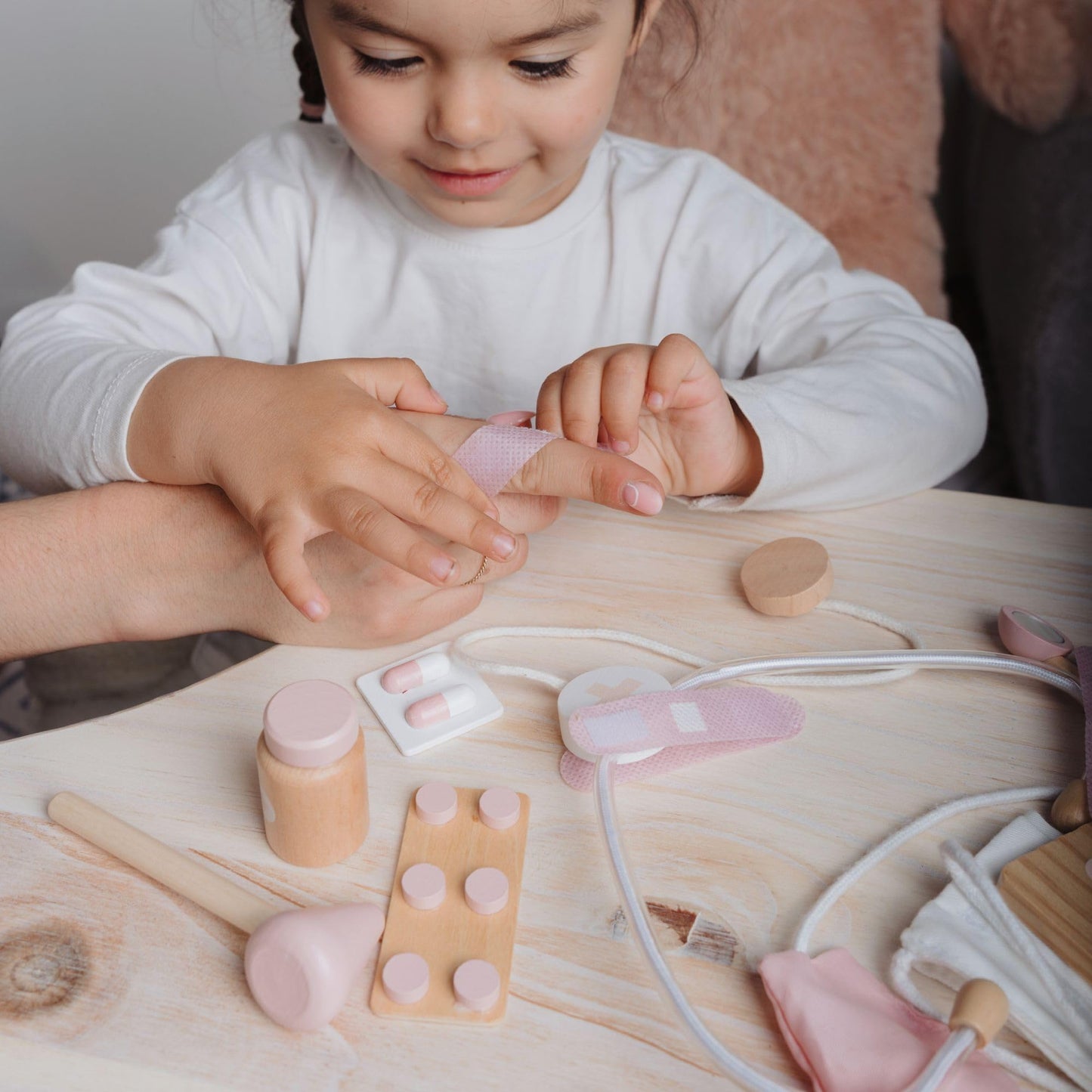 ZICOTO Wooden Doctor Play Set for Toddlers – 20-Piece Realistic Medical Kit