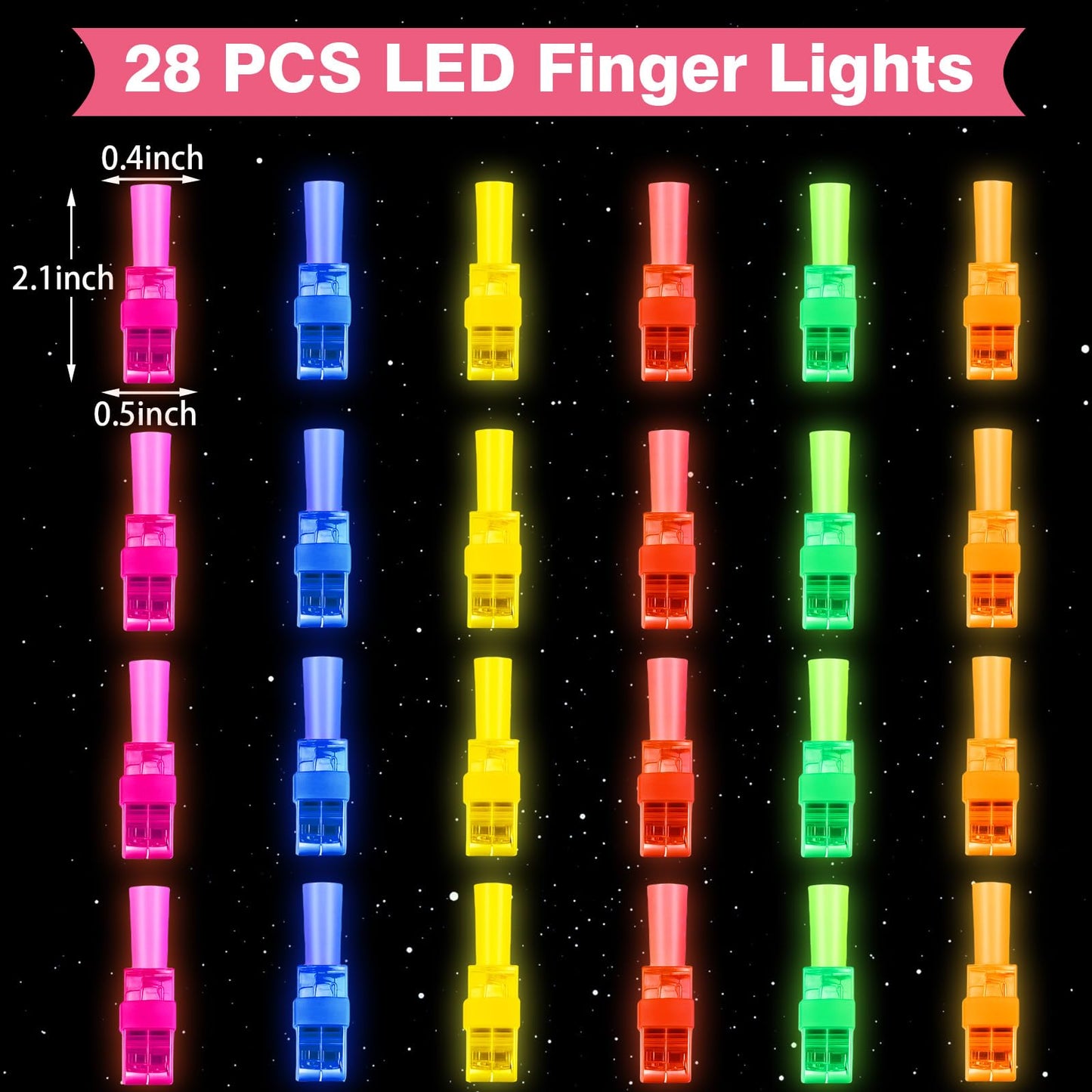 ZICZLI 28-Pack Valentines Cards for Kids with LED Finger Lights – Glow in the Dark Classroom Gift Set