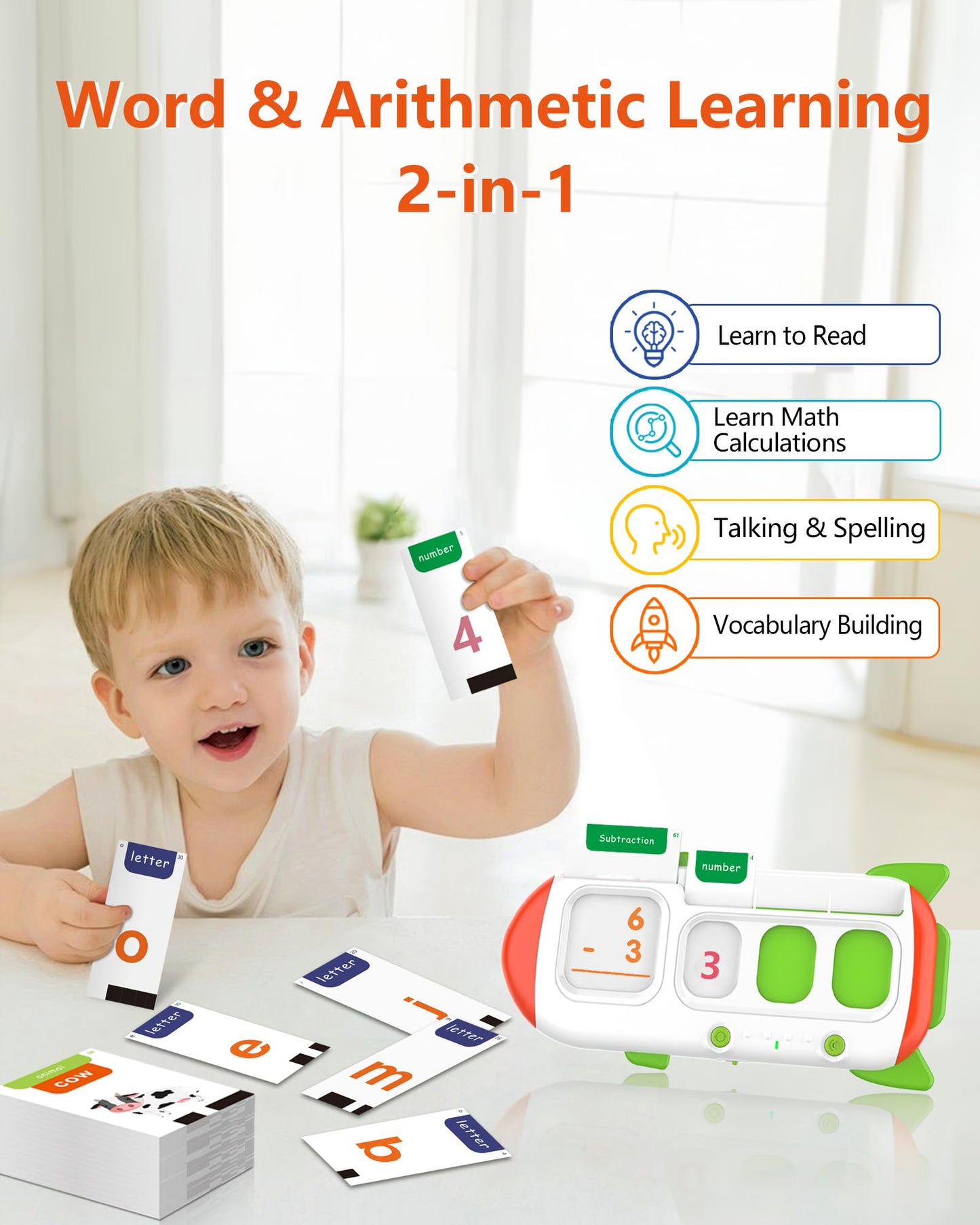 ZIKAQUQI Cool Math Games & Talking Flash Cards for Kids 3-8 | 112 Cards, 56 Math Cards, 3 Music Cards