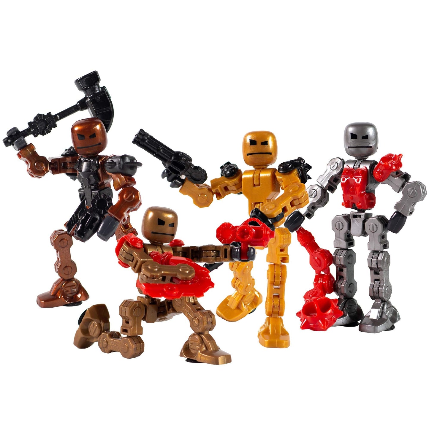 Zing Klikbot Series 2 Villains – Complete Set of 4 Translucent Guardians with Weapons