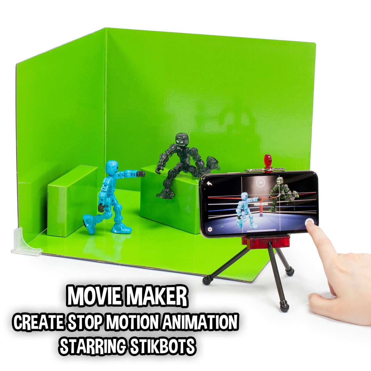 Zing Klikbot Zanimation Studio – 2 Klikbots, Tripod & Dual Backdrop