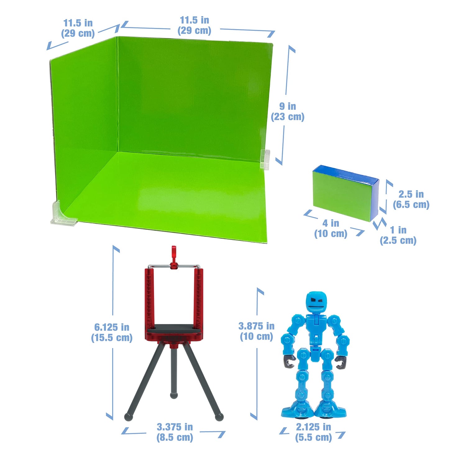 Zing Klikbot Zanimation Studio – 2 Klikbots, Tripod & Dual Backdrop