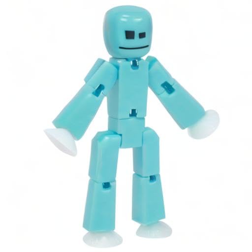 Zing StikBot Single Pack – Ice Blue Figure for Stop Motion Animation, Ages 4+