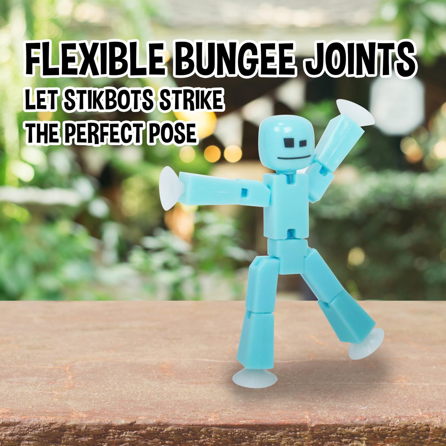 Zing StikBot Single Pack – Ice Blue Figure for Stop Motion Animation, Ages 4+