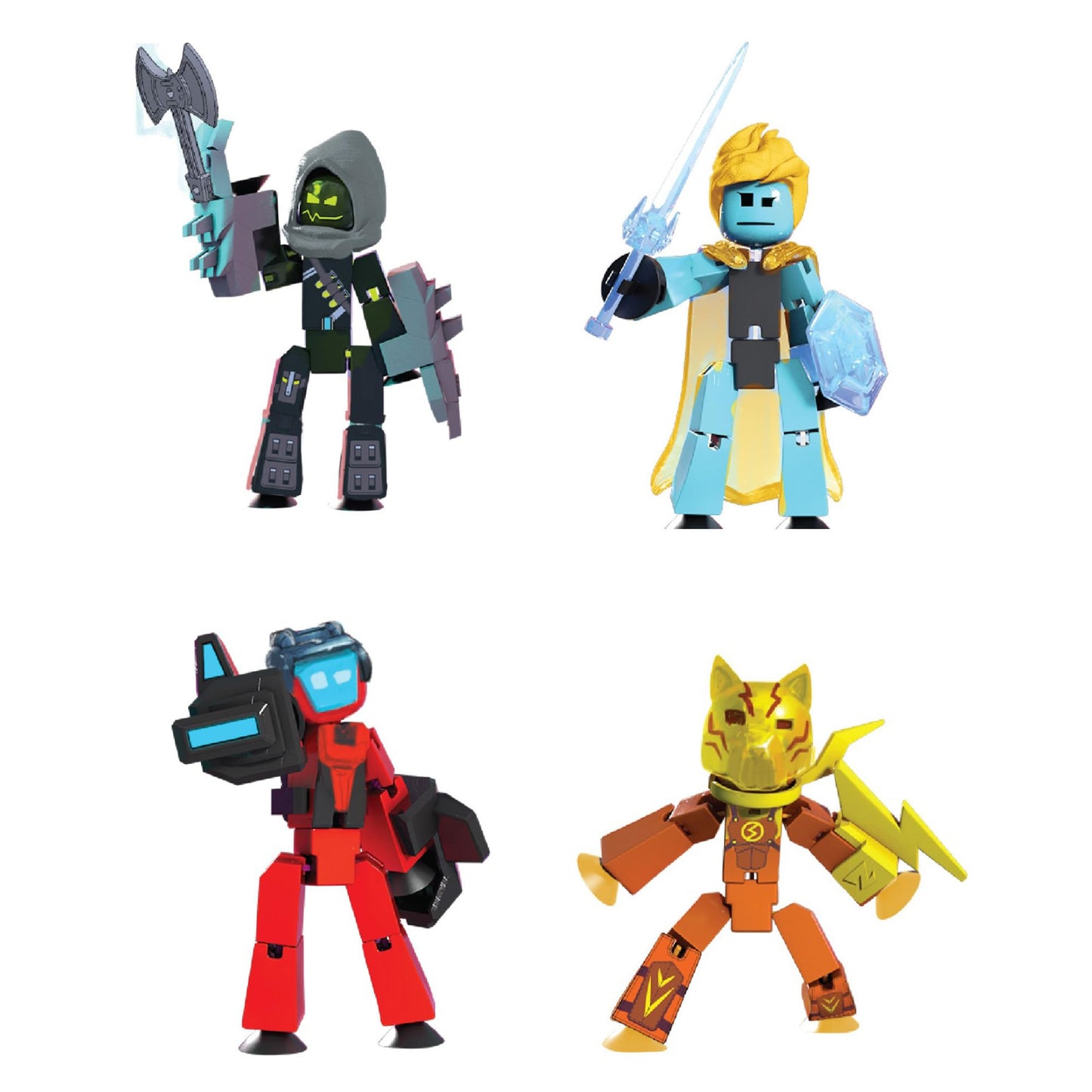 Zing StikBot Legendz Series 2: Merc, Doctor Nevermore, Bolt & Kallista | Collectible Stop Motion Figures