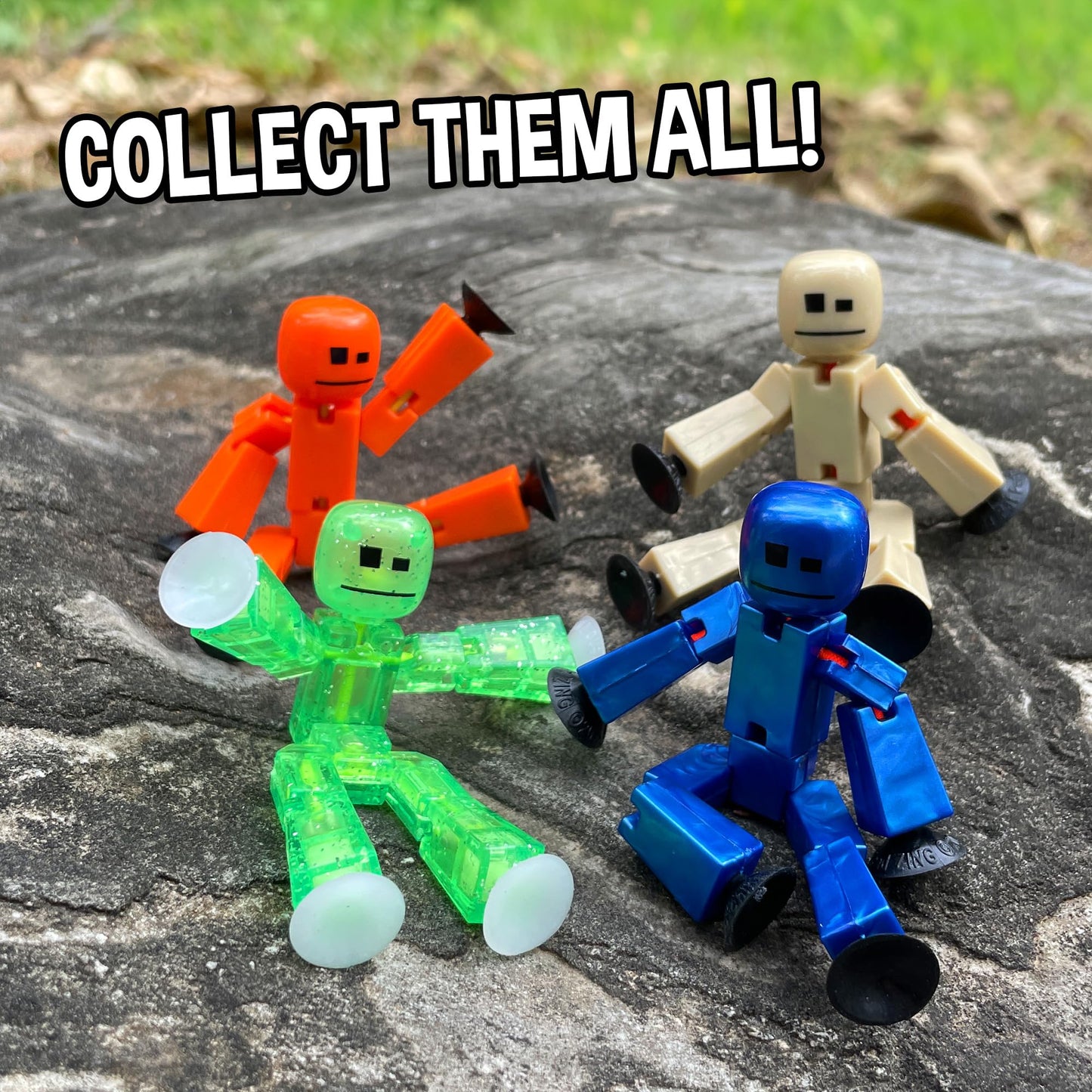 Zing StikBot Single Pack | Poseable Figure for Stop Motion & Studio App — Ages 4+, Metal Blue