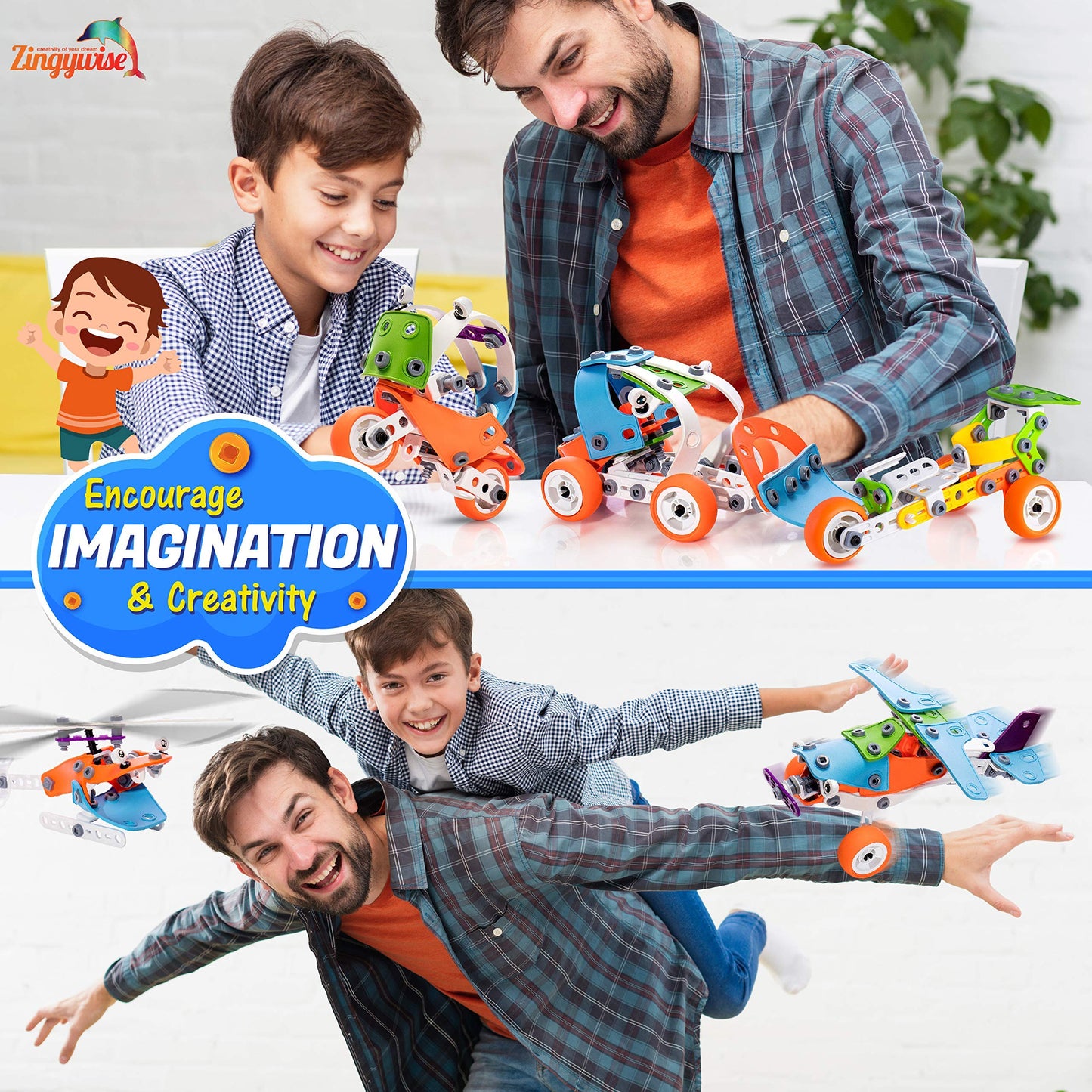 Zingywise STEM Building Toy — 7-in-1, 171-Piece Set for Ages 7–12