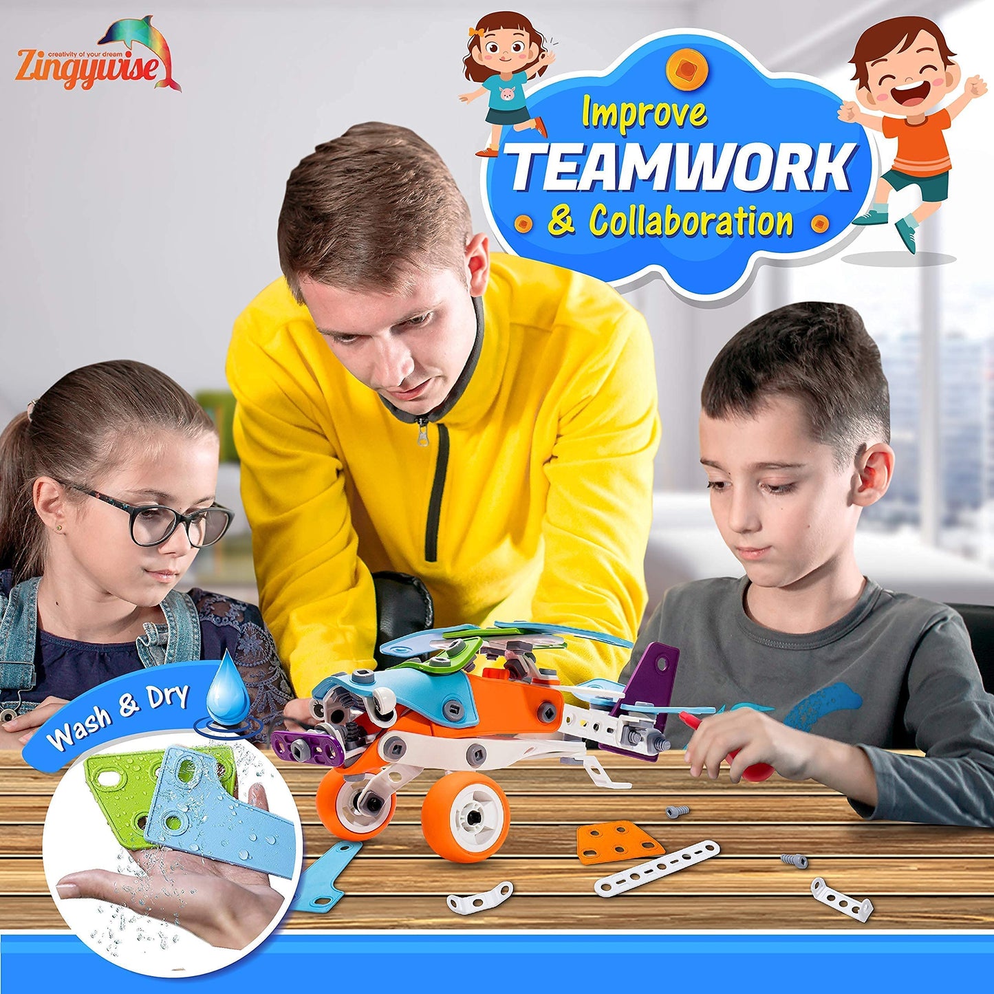 Zingywise STEM Building Toy — 7-in-1, 171-Piece Set for Ages 7–12