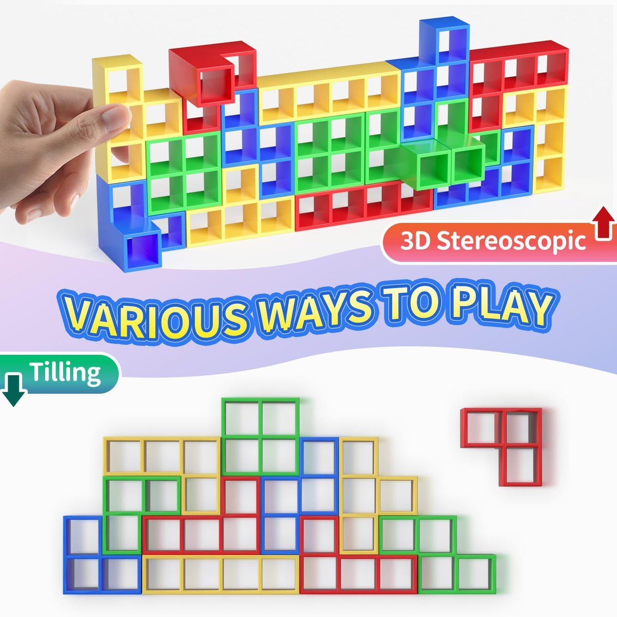 Ziogogco 48 Pcs Balance Stacking Blocks Game – Family Fun, Travel & Party Gift