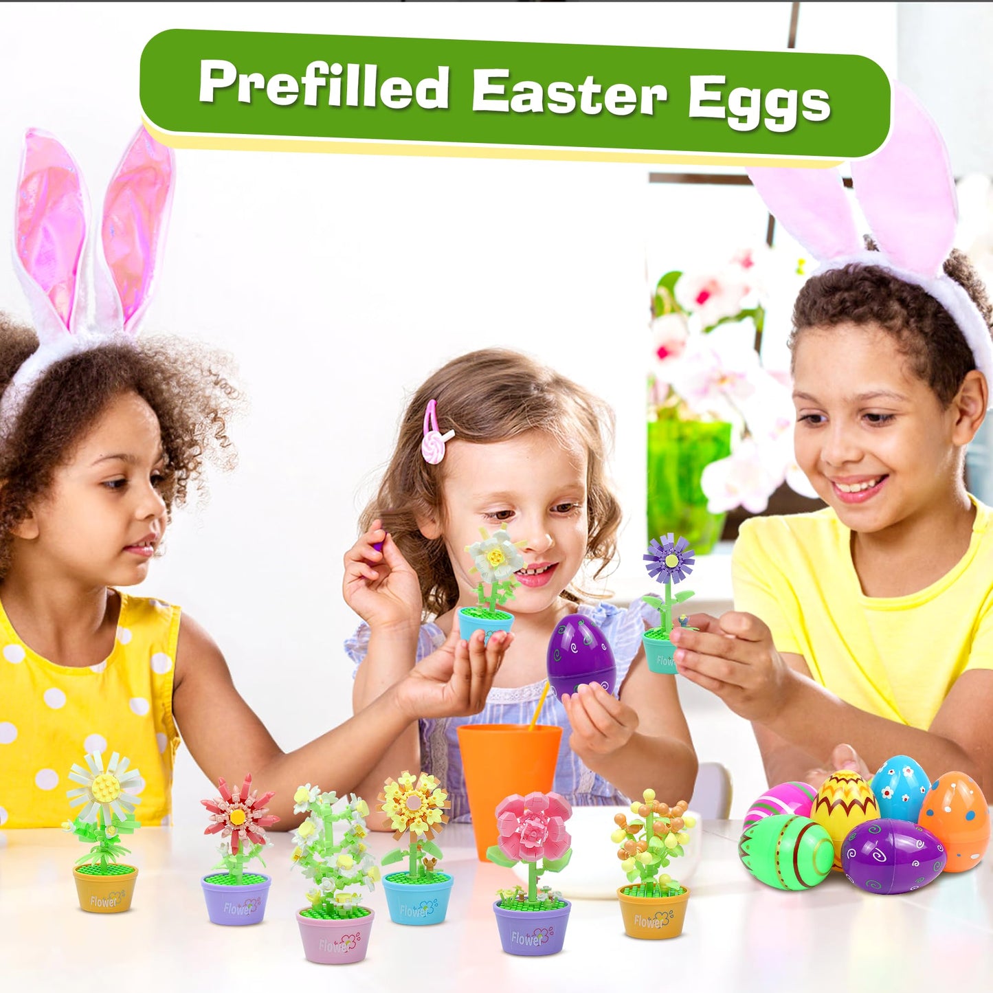 ZIOSINM Easter Basket Stuffers – 12-Pc Mini Animal Building Blocks Kit
