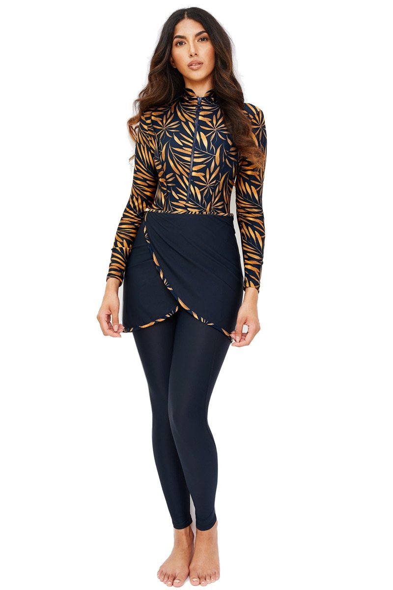 Zippered Modest Swimsuit