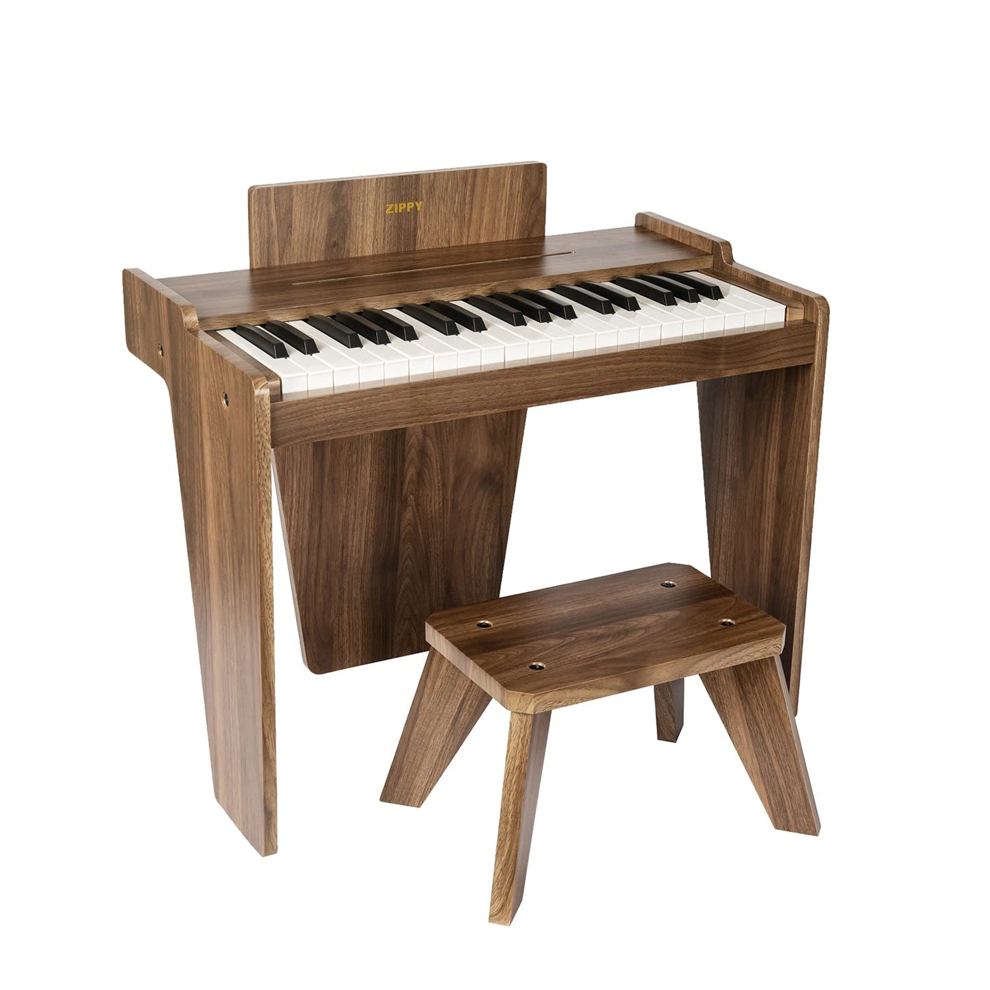 ZIPPY Kids Piano Keyboard — 37 Keys Digital Piano for Kids (Walnut Basic)