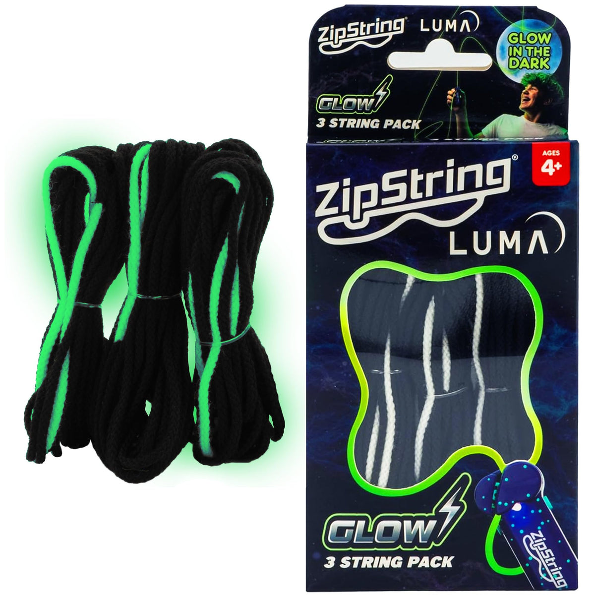 ZipString Lightning Luma Replacement Strings – Pack of 3 for Rope Launcher Toy