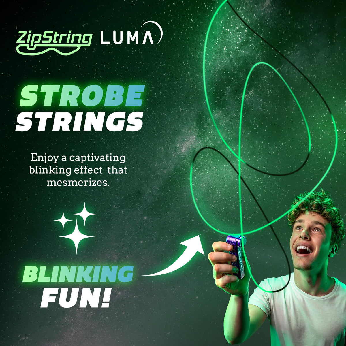 ZipString Lightning Luma Replacement Strings – Pack of 3 for Rope Launcher Toy