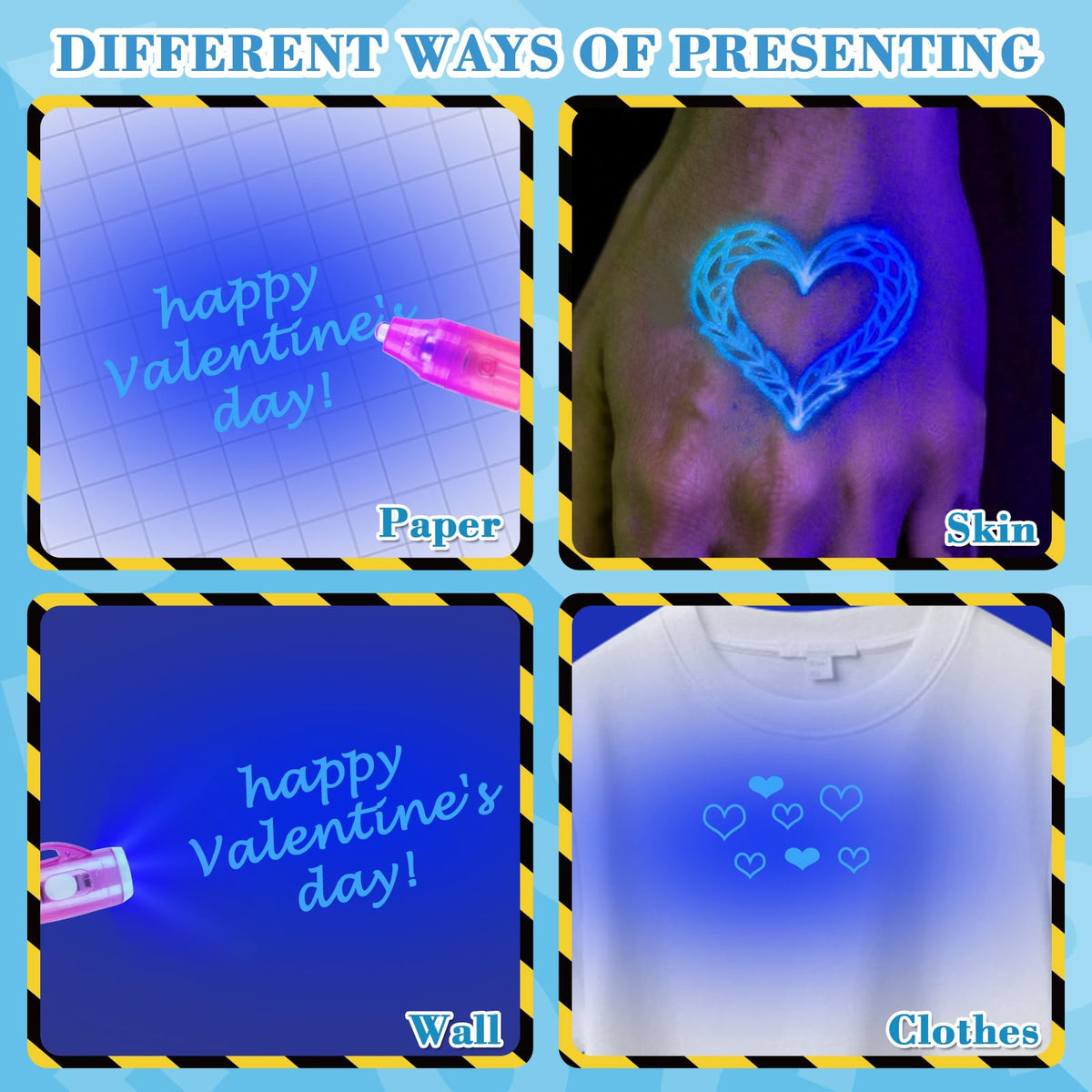 ZIRSENG 24-Pack Valentines Invisi-ble Ink Pens with Cards & Bags – Spy Theme Classroom Gifts