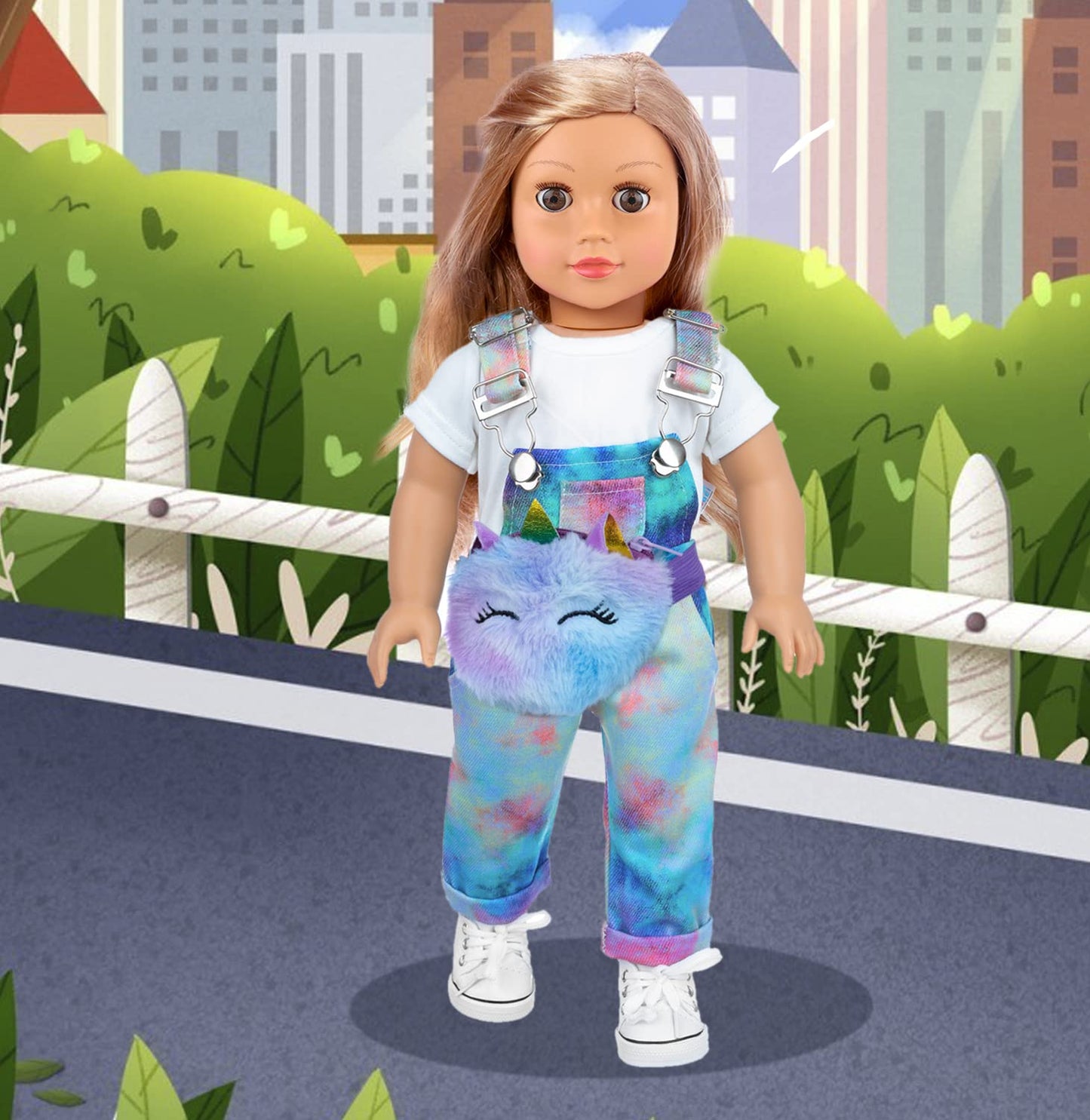 ZITA ELEMENT 7-Pcs 18-Inch Doll Clothes & Accessories Set