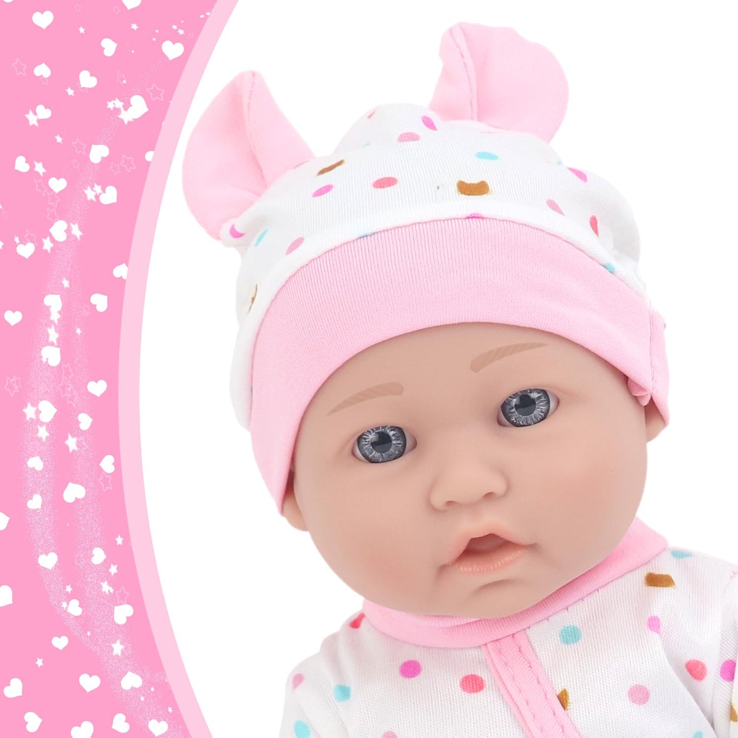 ZITA ELEMENT 12-Inch Baby Doll Sleeping Basket Set | 13-Piece Soft Doll & Accessories in Gift Box