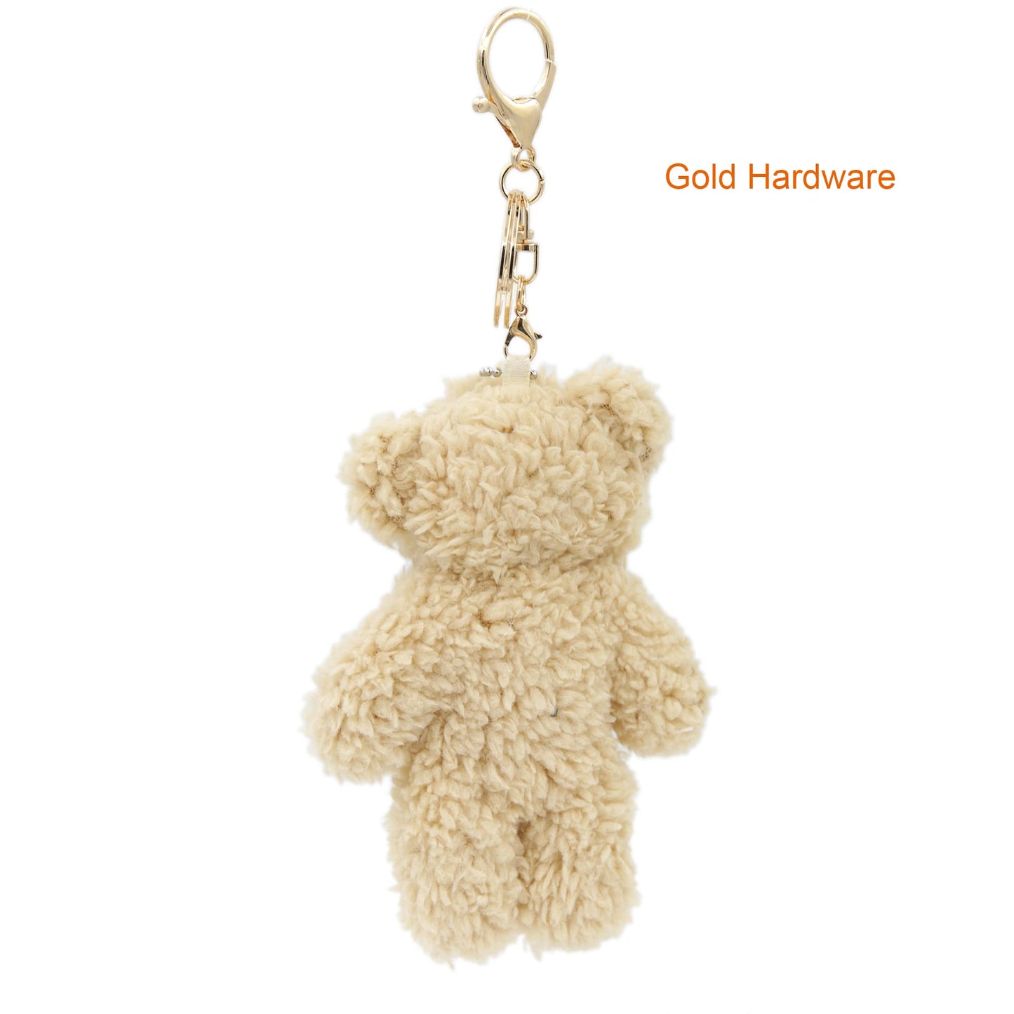 Zitokin Bear Plush Keychain – 5-Inch Brown Teddy with Purple Heart (A-Brown)