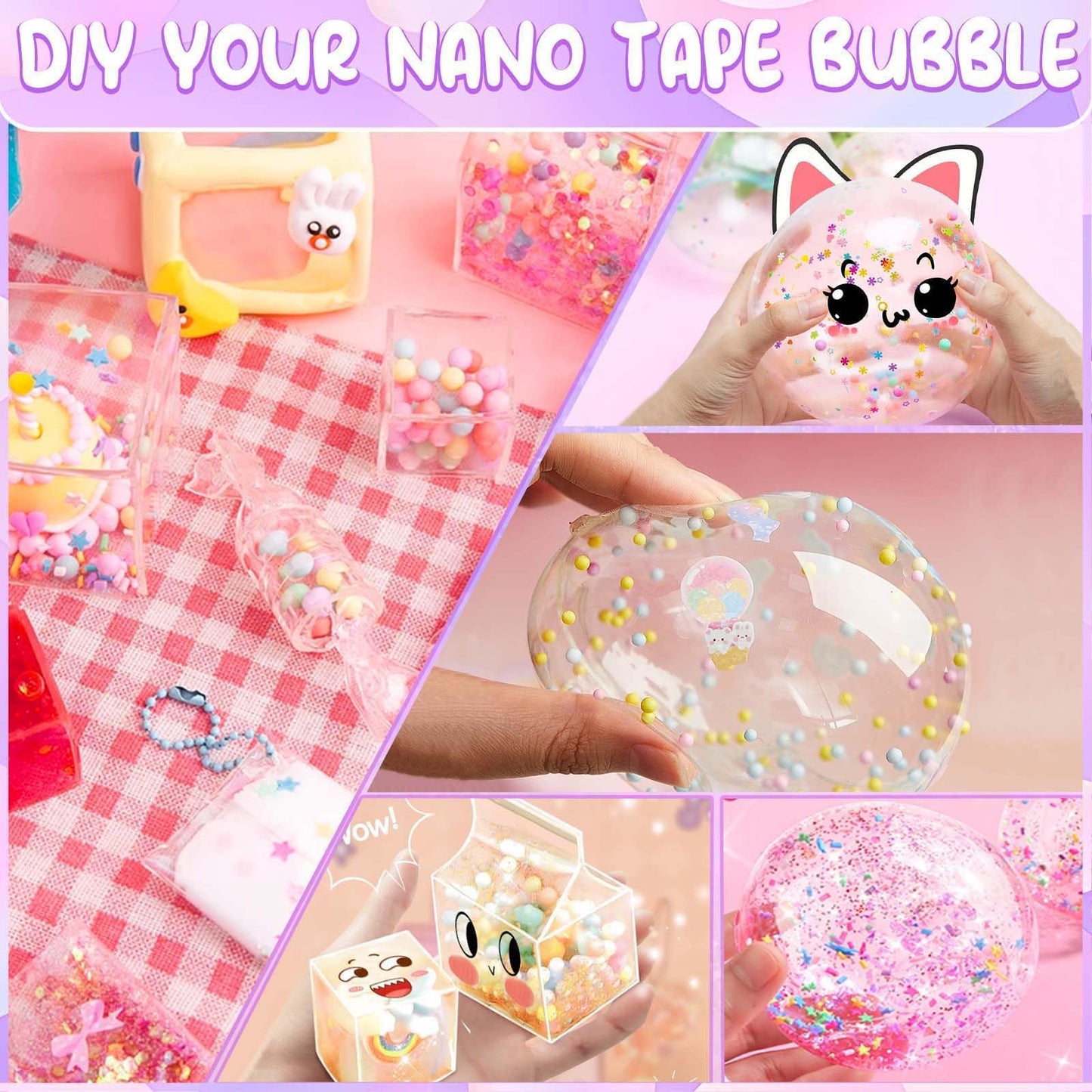 ZiZa Nano Tape Bubble Kit – DIY Bubble Art & Squishy Maker for Kids