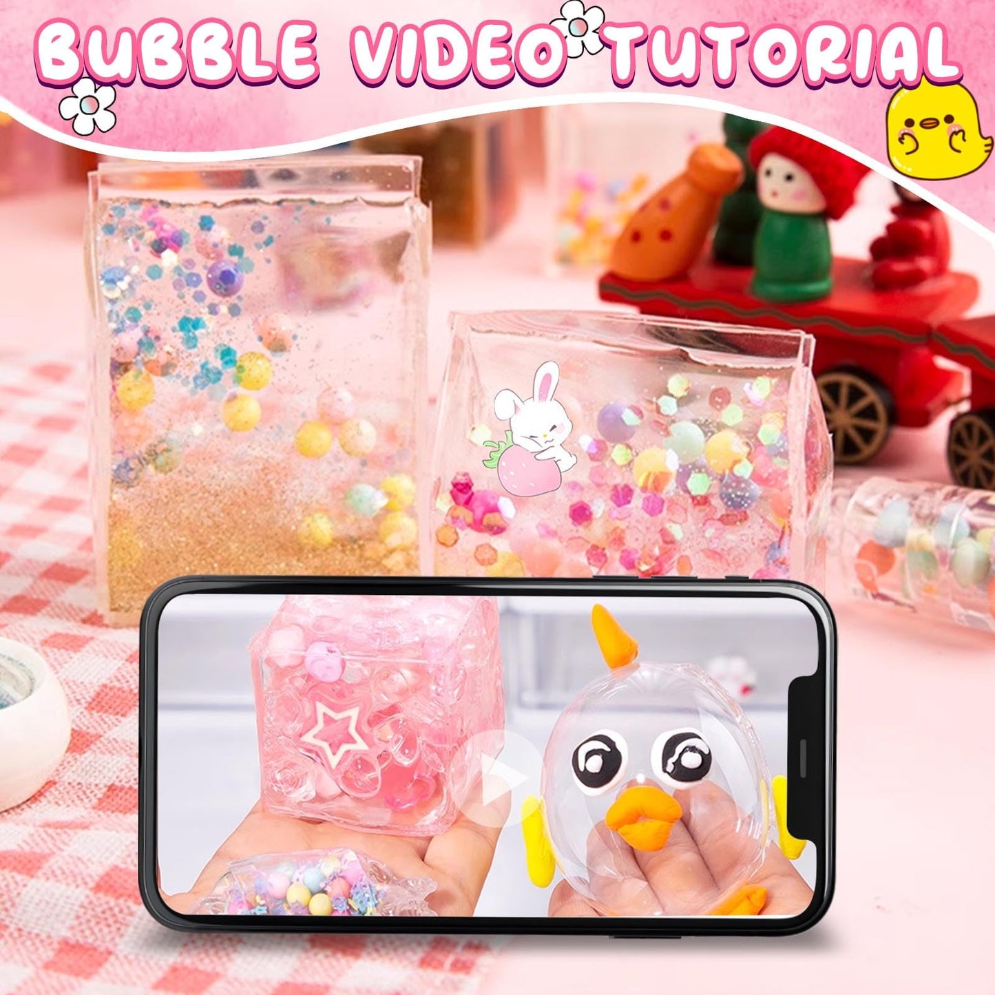 ZiZa Nano Tape Bubble Kit for Kids – DIY Bubble Maker & Squishy Craft Toy