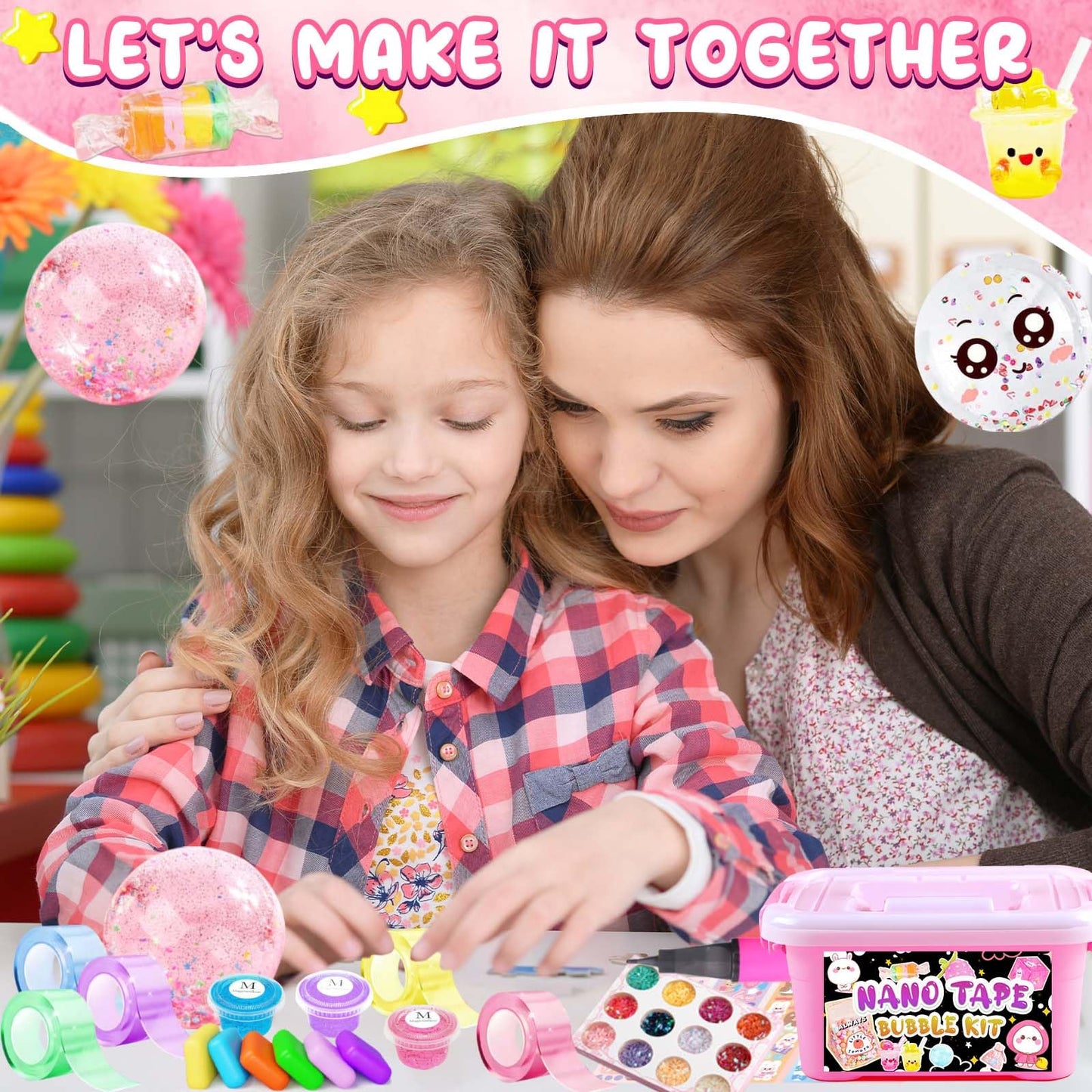ZiZa Nano Tape Bubble Kit for Kids – DIY Bubble Maker & Squishy Craft Toy