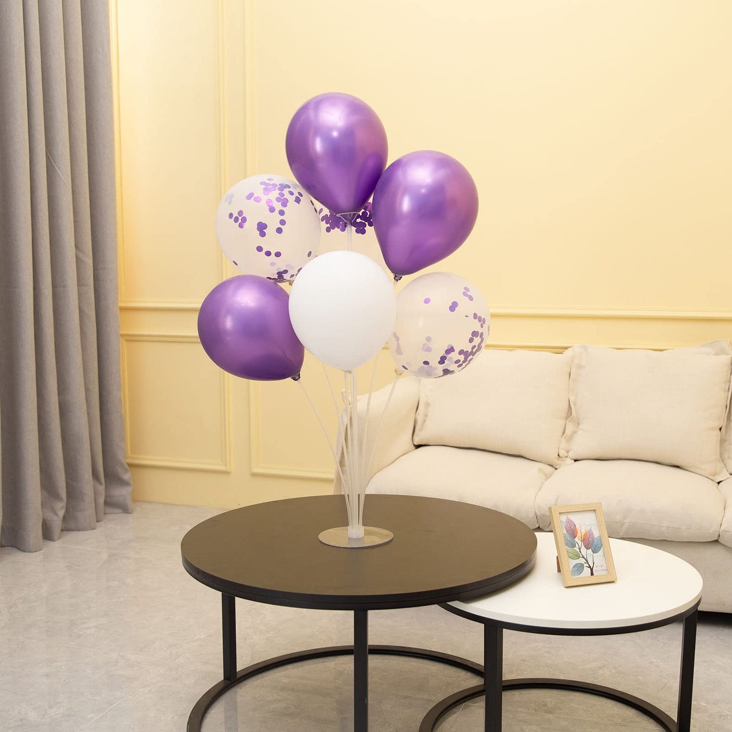 ZJDHPTY Purple Balloon Stand Centerpiece Kit Set4 — Birthday, Bridal Shower, Wedding Decor