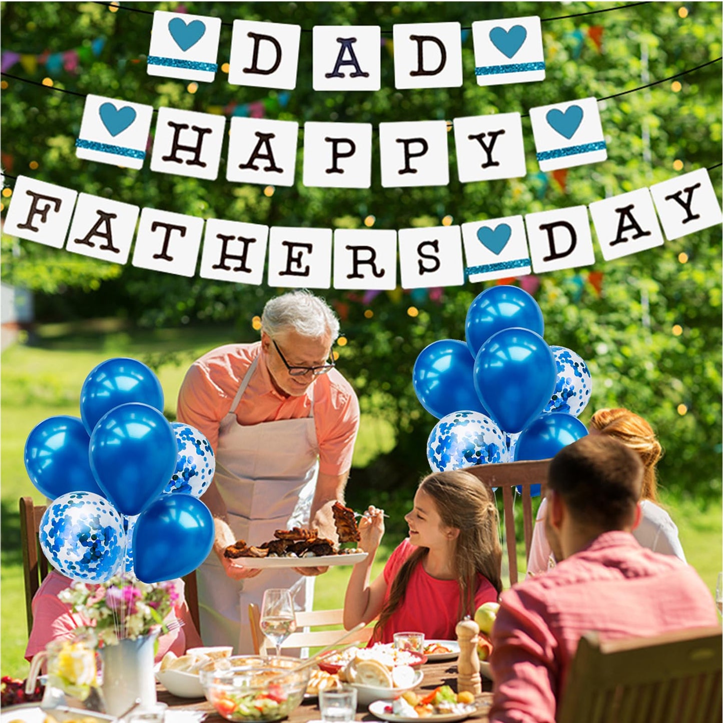ZJDHPTY Blue Balloon Stand Centerpiece Kit – Birthday, Father's Day, Graduation (Blue Set4)