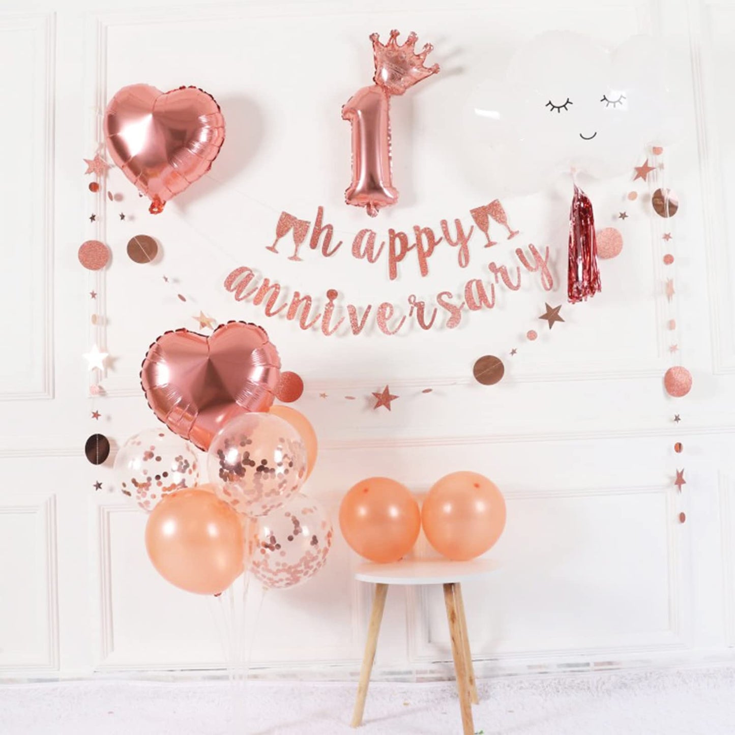ZJDHPTY Rose Gold Balloon Stand Centerpiece Kit – 4-Set for Birthday & Wedding (Set4)