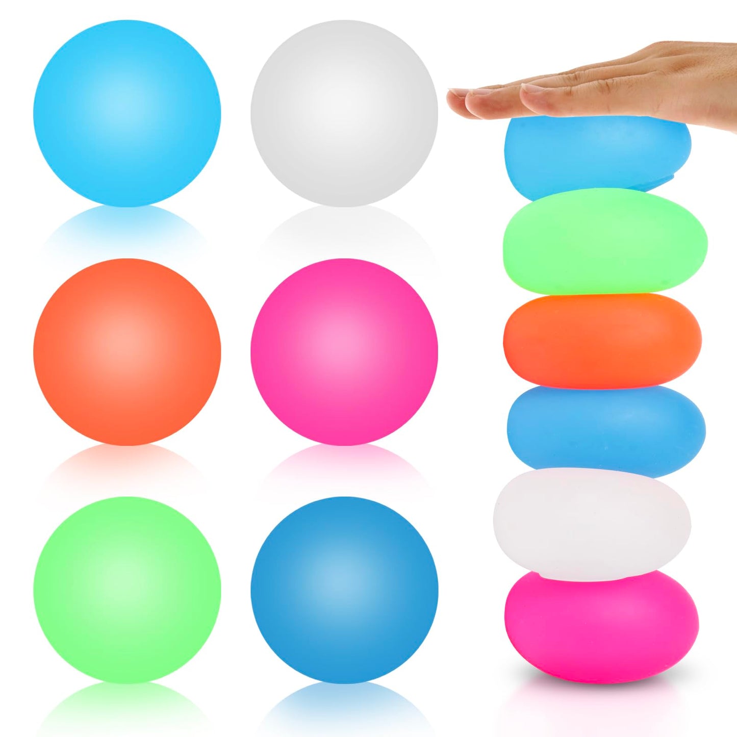 ZJDL 6-Pack Squishy Stress Balls – Fidget Toys for Focus, Calm, and Fun