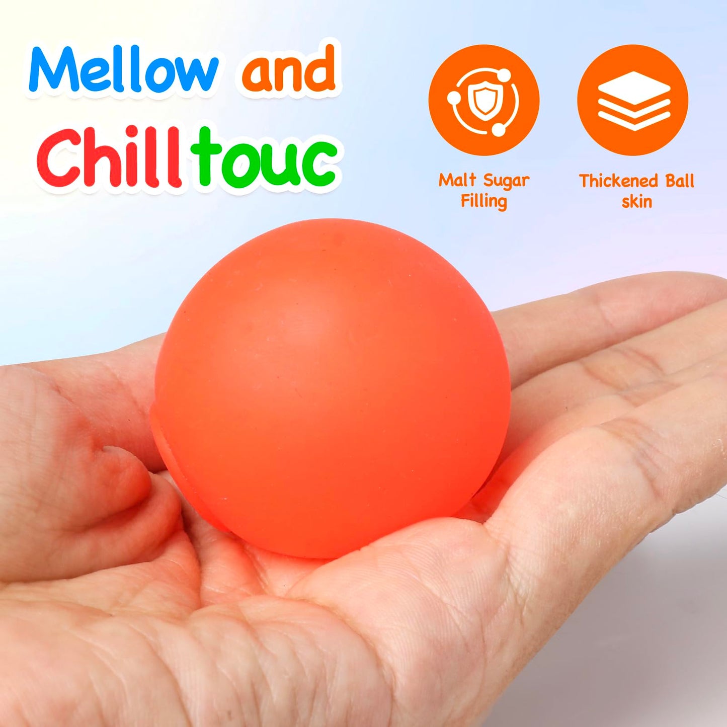 ZJDL 6-Pack Squishy Stress Balls – Fidget Toys for Focus, Calm, and Fun