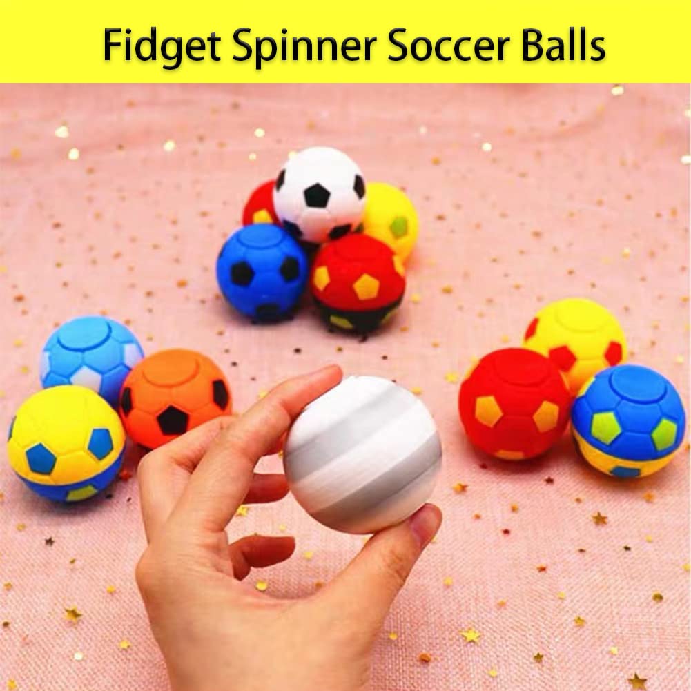 ZJDL 32 PCS Mini Fidget Soccer Ball Toys – Rotatable Finger Stress Balls for Kids, Party Favors & Classroom Prizes