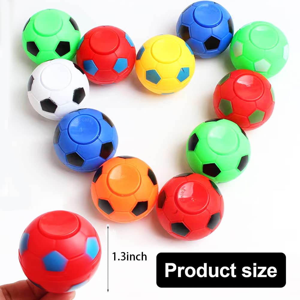ZJDL 32 PCS Mini Fidget Soccer Ball Toys – Rotatable Finger Stress Balls for Kids, Party Favors & Classroom Prizes