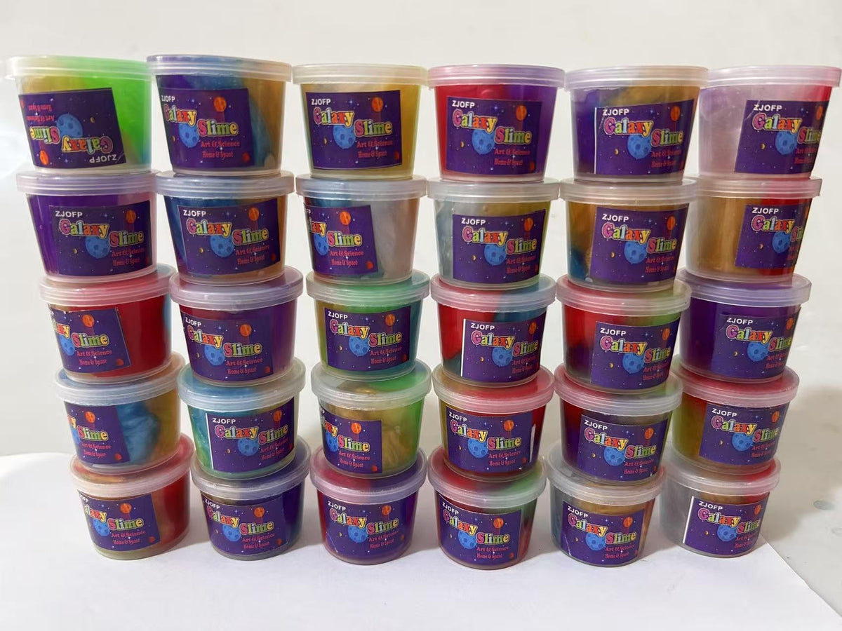 ZJOFP Kids Galaxy Slime Kit – 30-Pack Colorful Slime & Party Favors