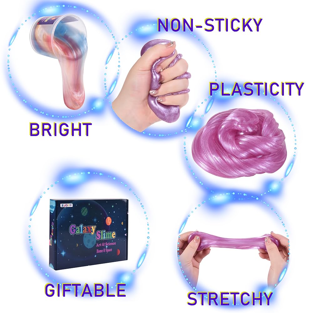 ZJOFP Kids Galaxy Slime Kit – 30-Pack Colorful Slime & Party Favors